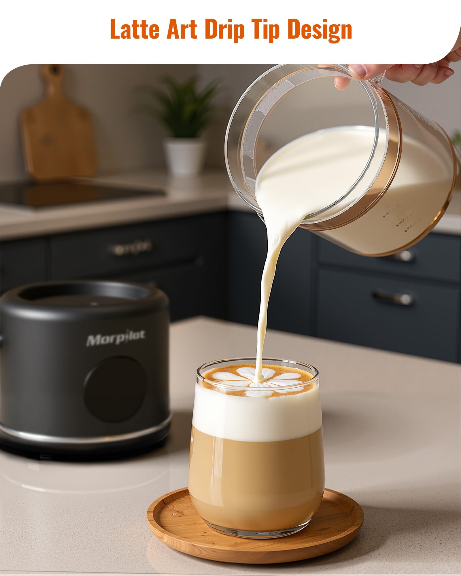 morpilot Automatic Milk Frother - 6-in-1 Functions | 500ML Capacity | Glass Body 5
