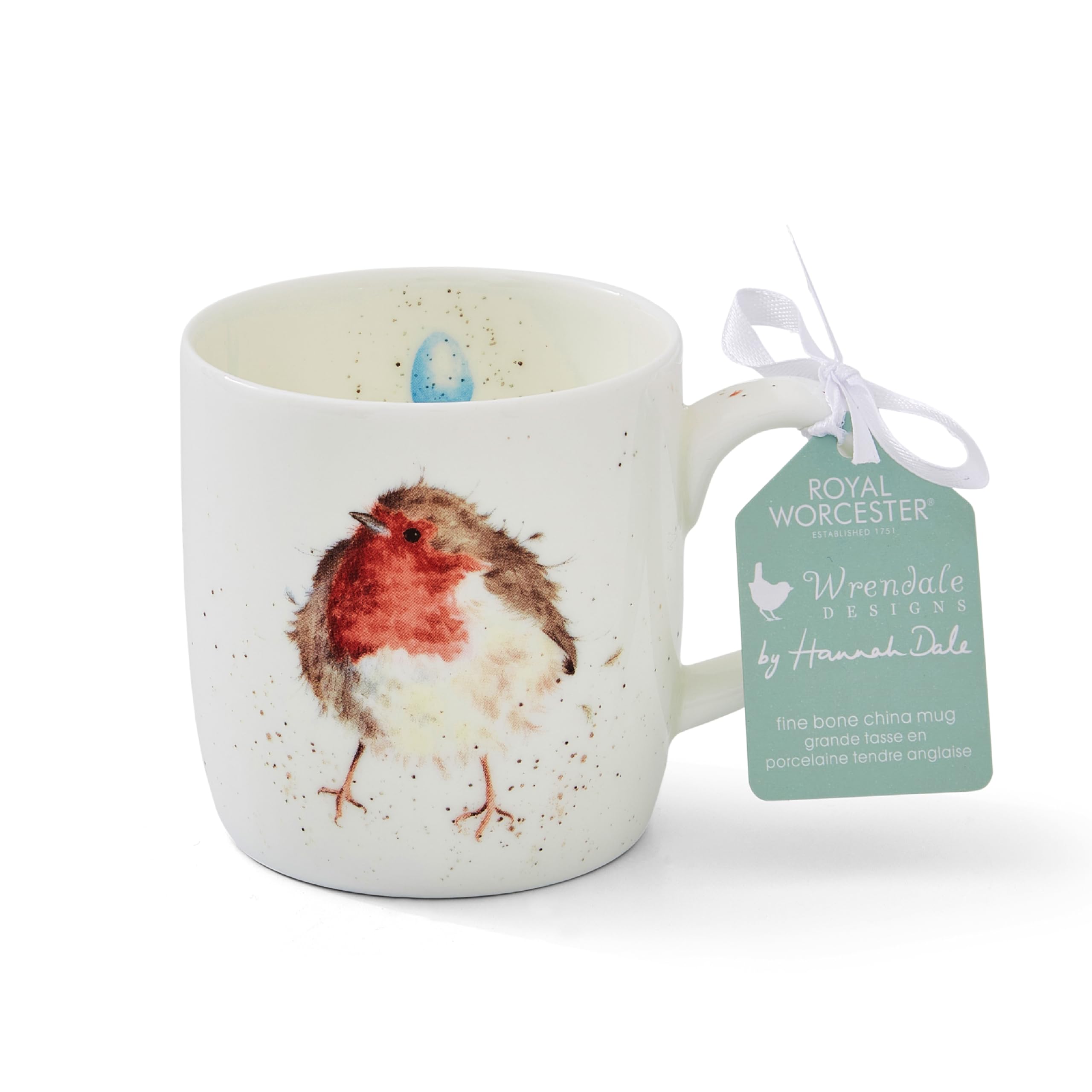 Royal Worcester Wrendale Designs Robin Fine Bone China Coffee Mug | 310ml Capacity | Dishwasher & Microwave Safe 1