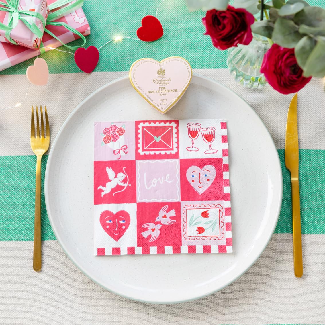 Talking Tables Love Icons Paper Napkins - 20 Pack | 3-Ply Absorbent | 33cm Unfolded 4