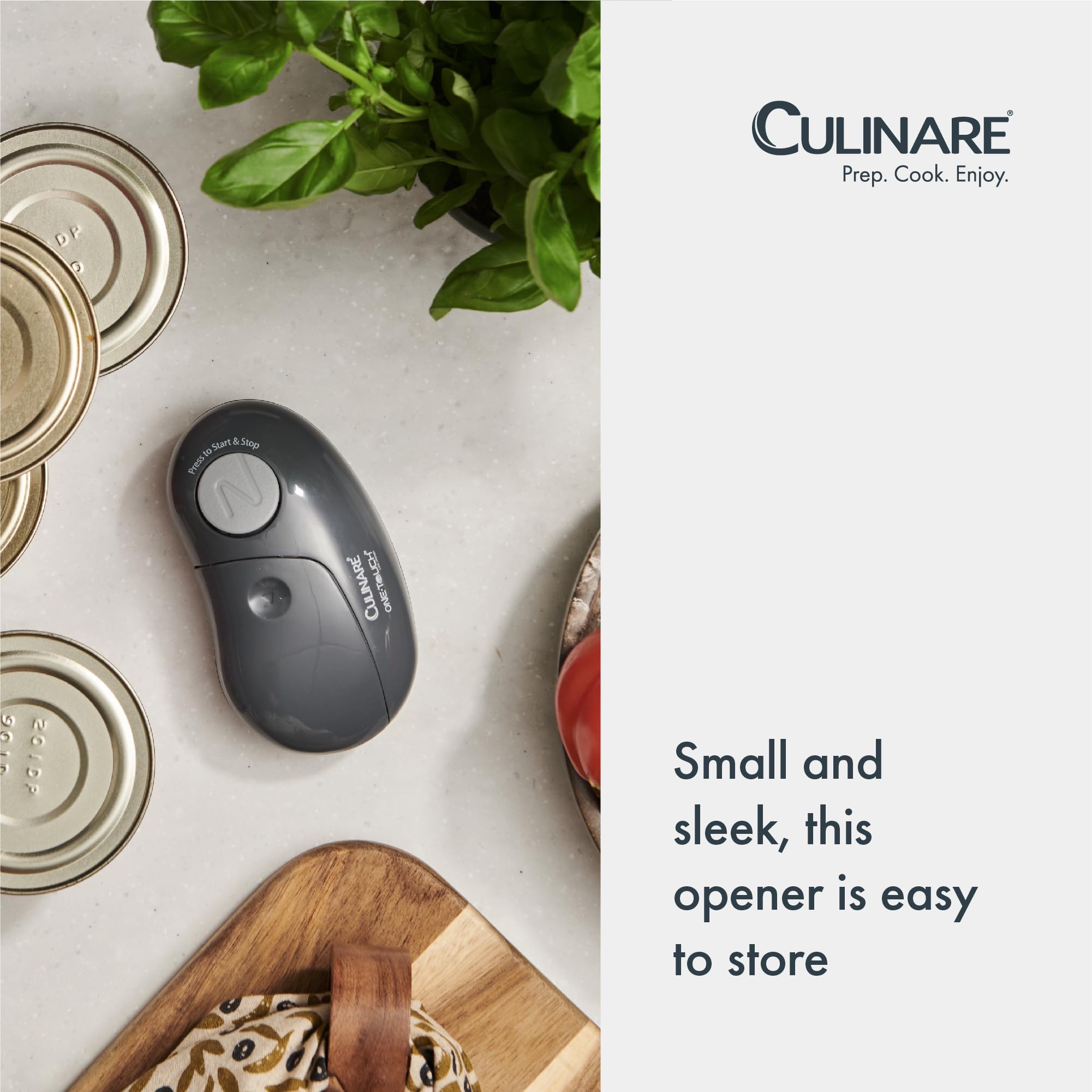 CULINARE One Touch Electronic Can Opener - Automatic Operation | Stainless Steel Blades | Grey 6