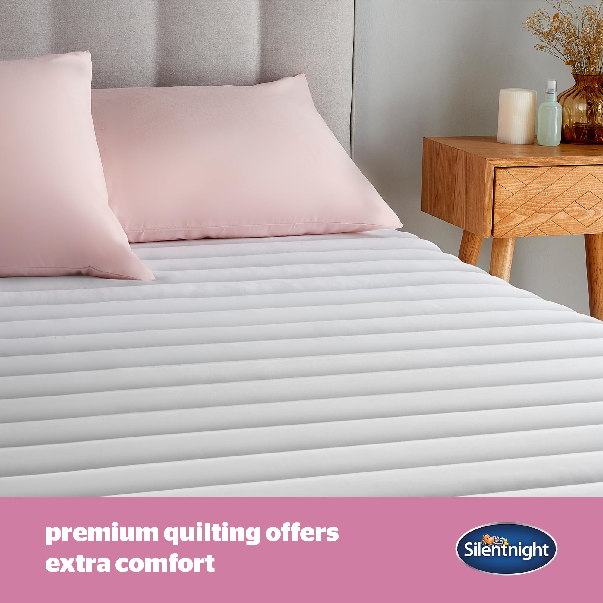 Silentnight Quilted Mattress Protector - Hypoallergenic, Extra Deep Fit | Double Size 2