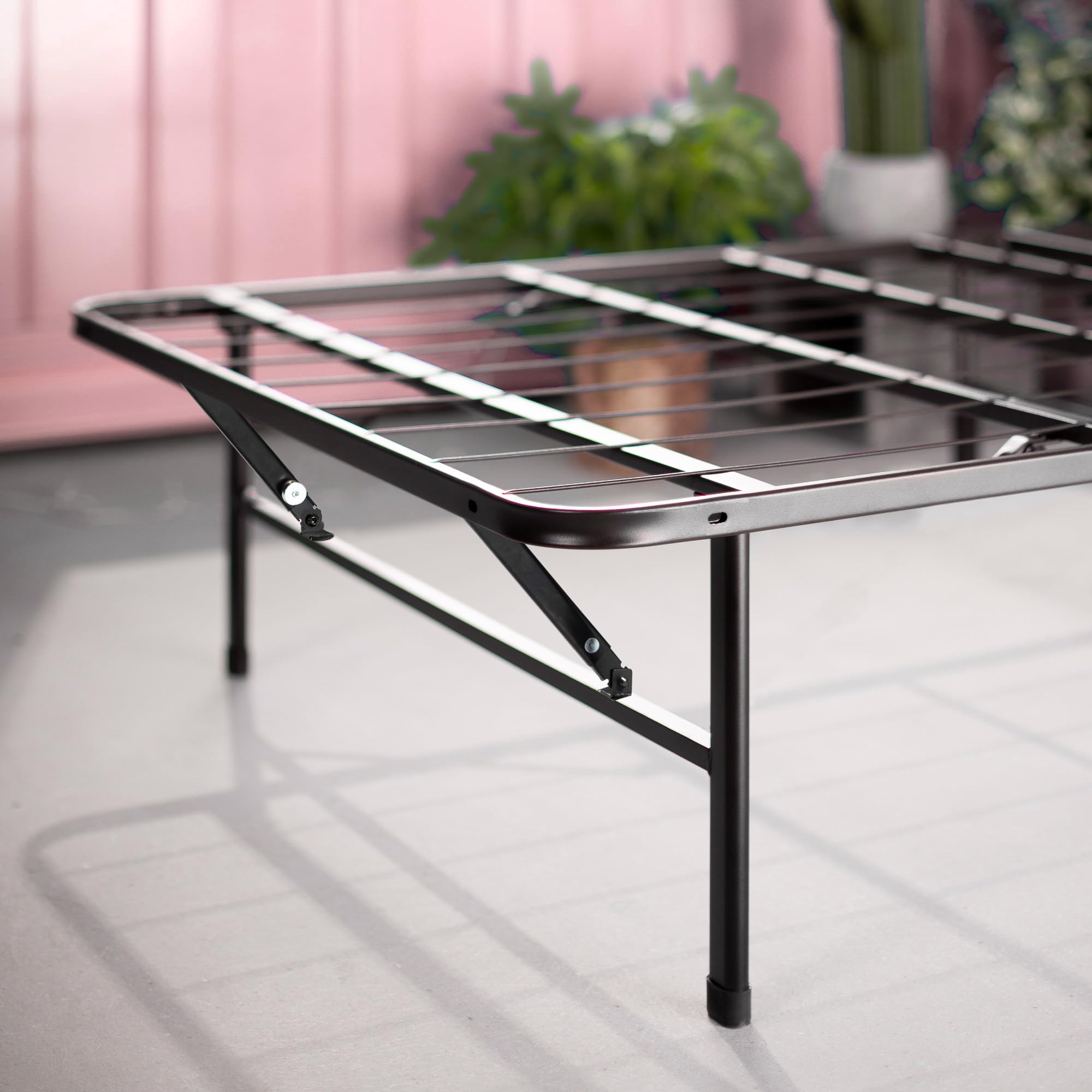 Zinus Shawn SmartBase Folding Bed Frame - Single (90 x 190 cm) | Tool-Free Setup | 14 Inch Storage 9