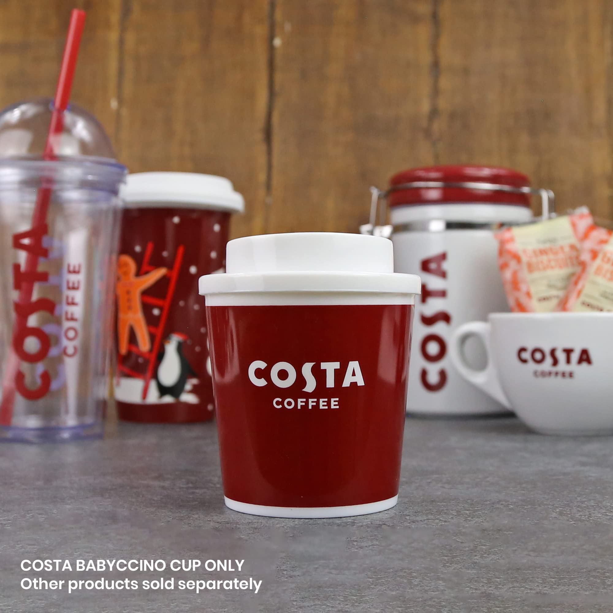 Kimm & Miller Costa Coffee Babyccino Kids Travel Mug - 150ml Volume, Lightweight Plastic, Red 4