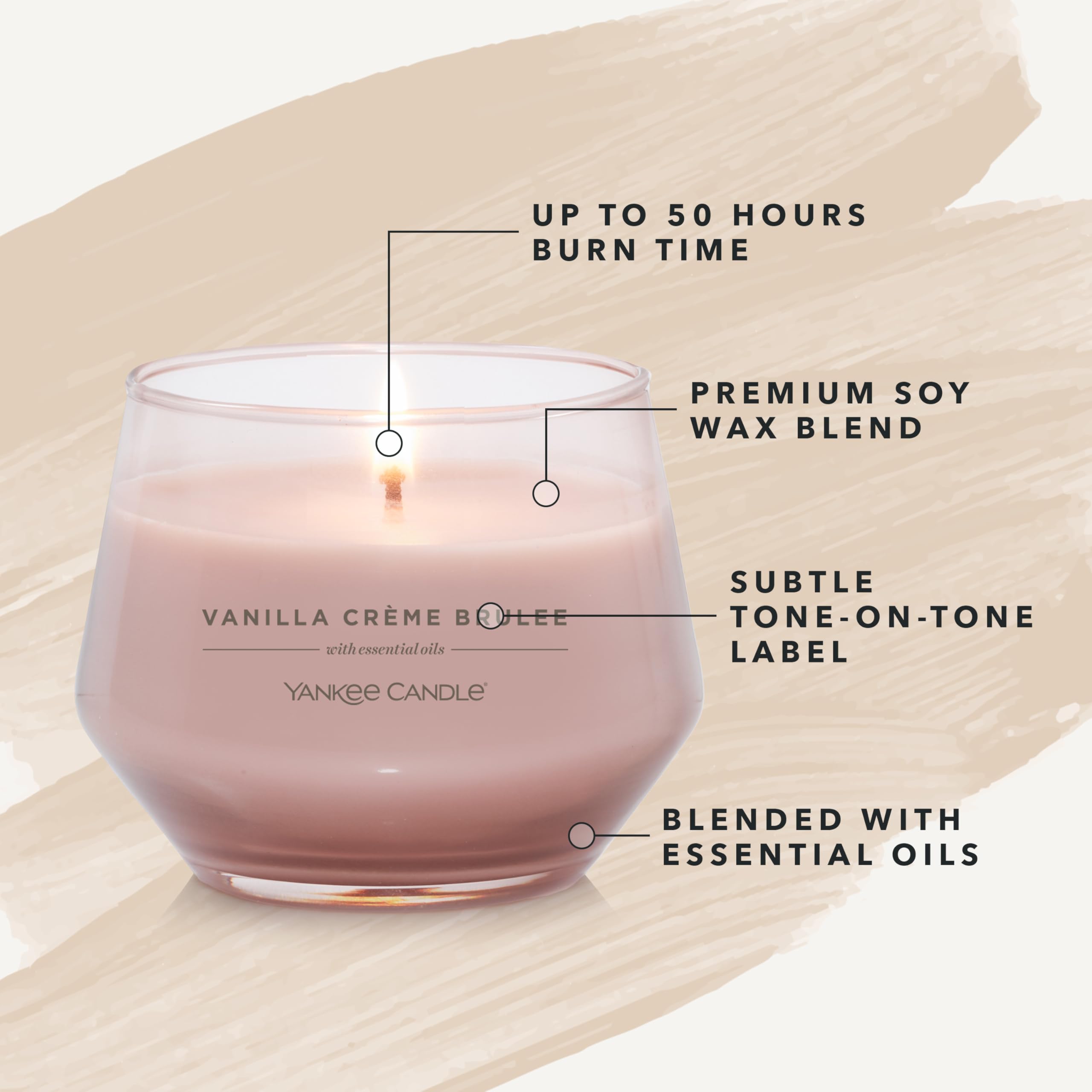 Yankee Candle Vanilla Crème Brulee Scented Candle | Studio Collection | 35-50 Hour Burn Time | 284g 4