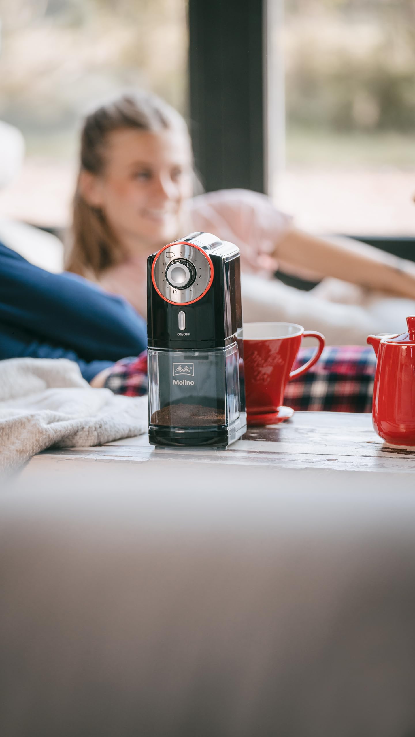 Melitta Molino Electric Burr Coffee Grinder - 17 Settings | 200g Capacity | 100W