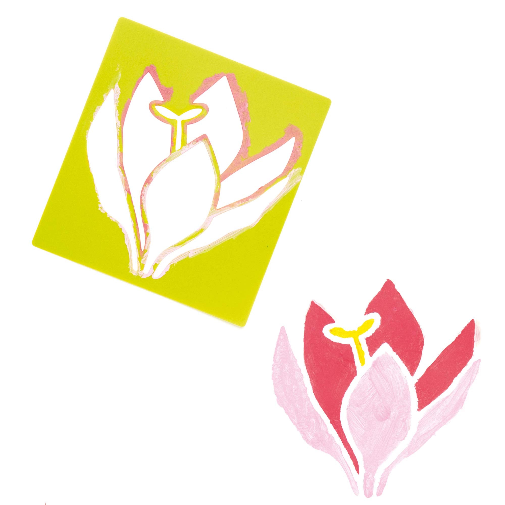 Baker Ross Flower Stencils - Pack of 6, Easter Crafts for Kids | 15cm x 14cm 3