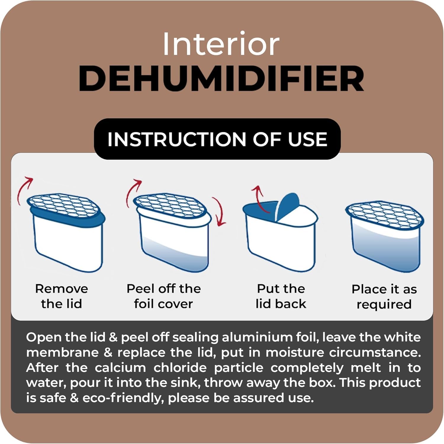 Roe Tenpo Dehumidifier - 500ml Moisture Absorber, Pack of 10 | Prevents Mould & Damp 7