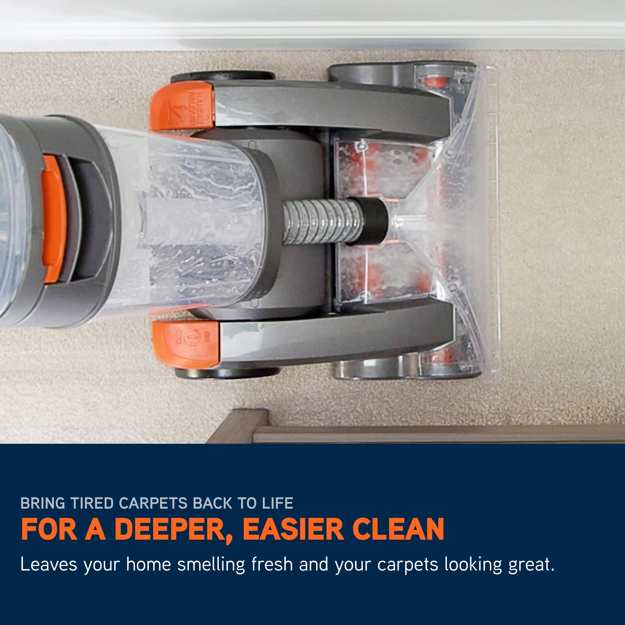 Vax Dual Power Carpet Cleaner Machine - Dual Rotating Brush | 2.7L Clean Tank | Orange 3