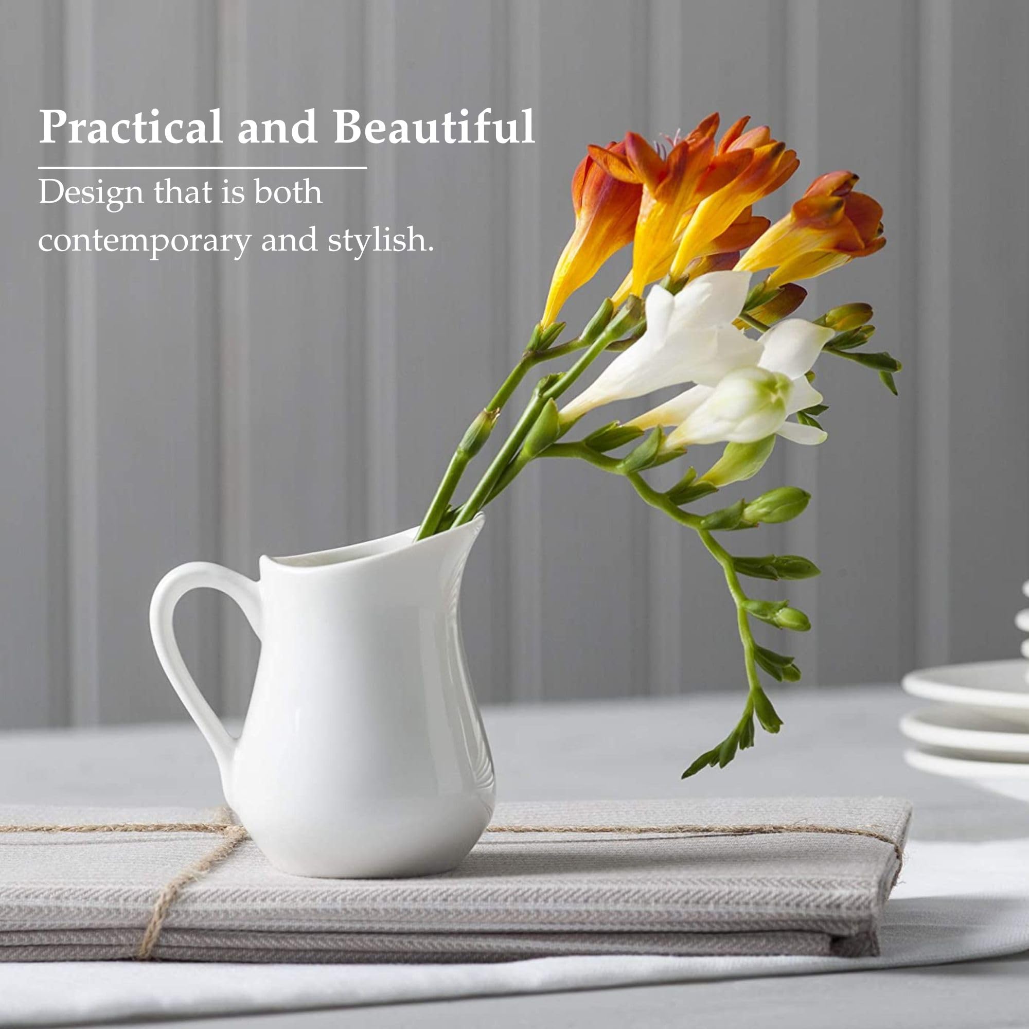 WM Bartleet & Sons Porcelain Traditional Cream Jug - 100 ml White | Dishwasher Safe 5