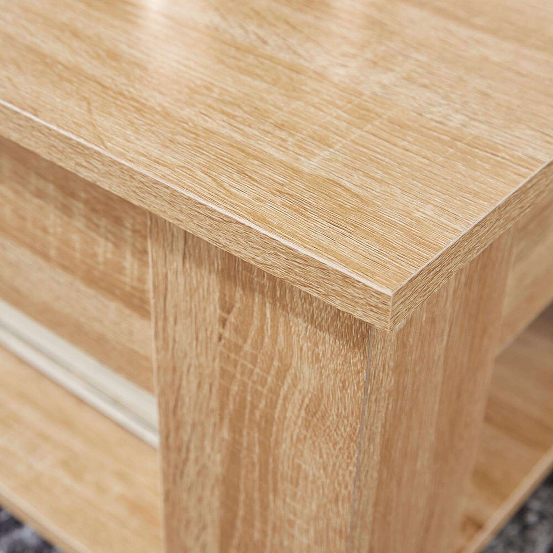 Home Source Modern Coffee Table with Lift Top Storage and Magazine Shelf | Oak Effect | 100cm 9