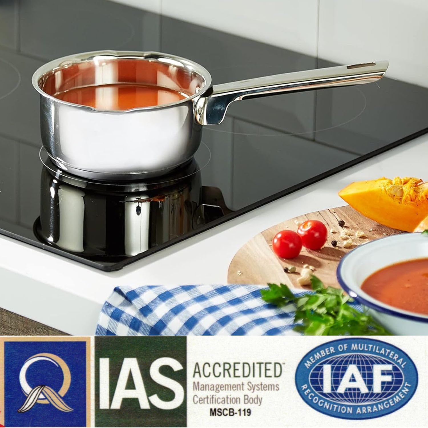 Penguin Home Professional Stainless Steel Milk Pan - 14 cm, 1 L Capacity | Induction Safe 3