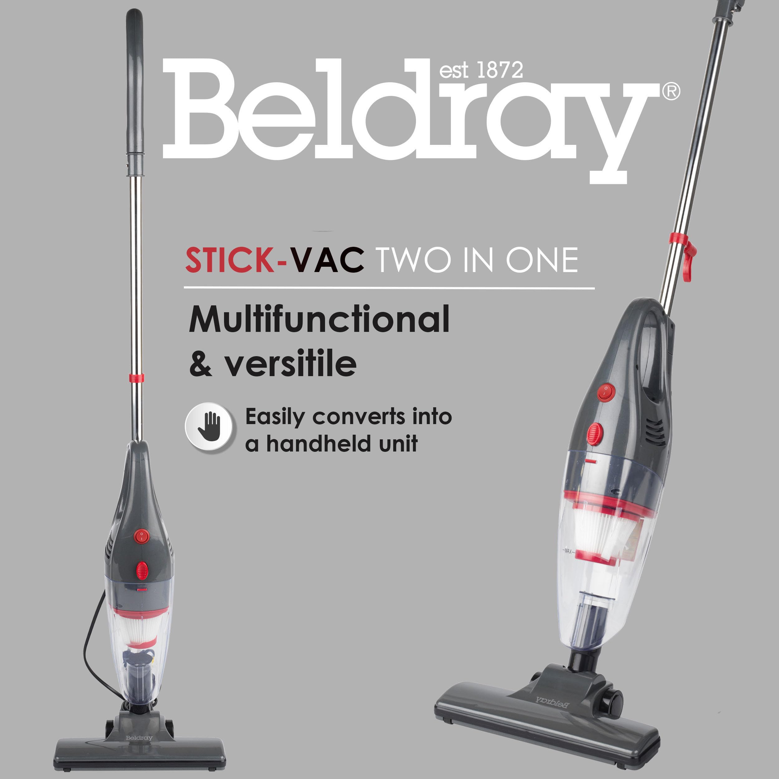 Beldray BEL0770N-GRY 2-in-1 Upright Stick Vacuum Cleaner | 600W Motor | 1L Bagless | Washable HEPA Filter 3