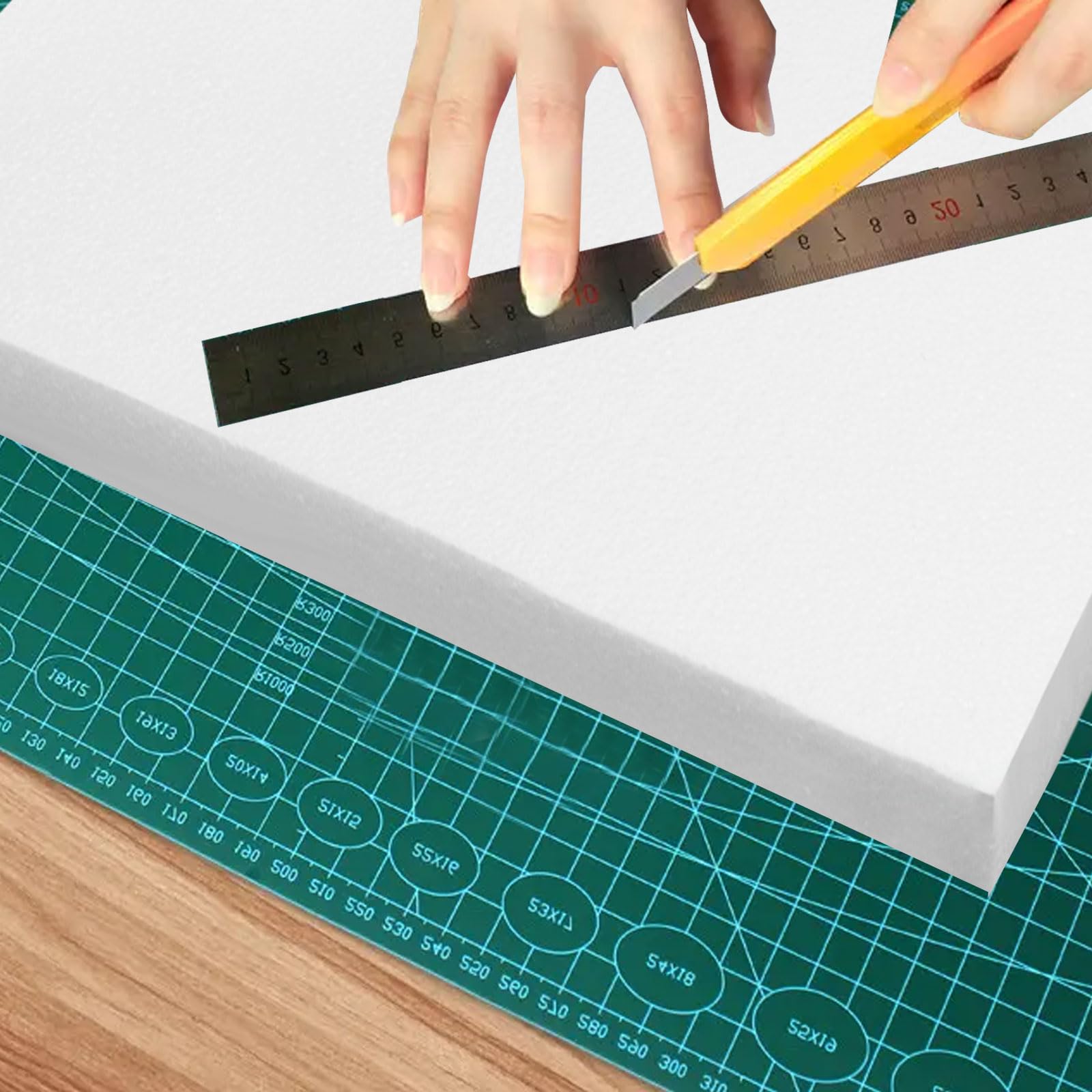 ASelected 15 Pcs Polystyrene Styrofoam Blocks for Crafts | 30 x 15 x 2.5CM White Foam Sheets 4