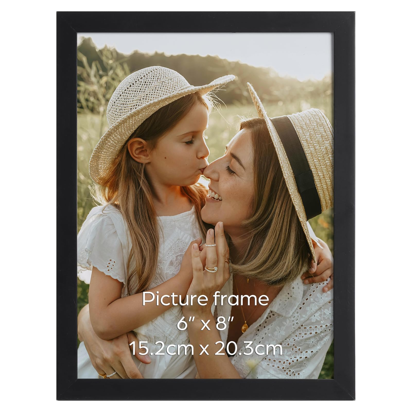 Ditwis 8x6 Inch Black Photo Frame - Lightweight PVC/PS Construction for Wall or Table Display 1
