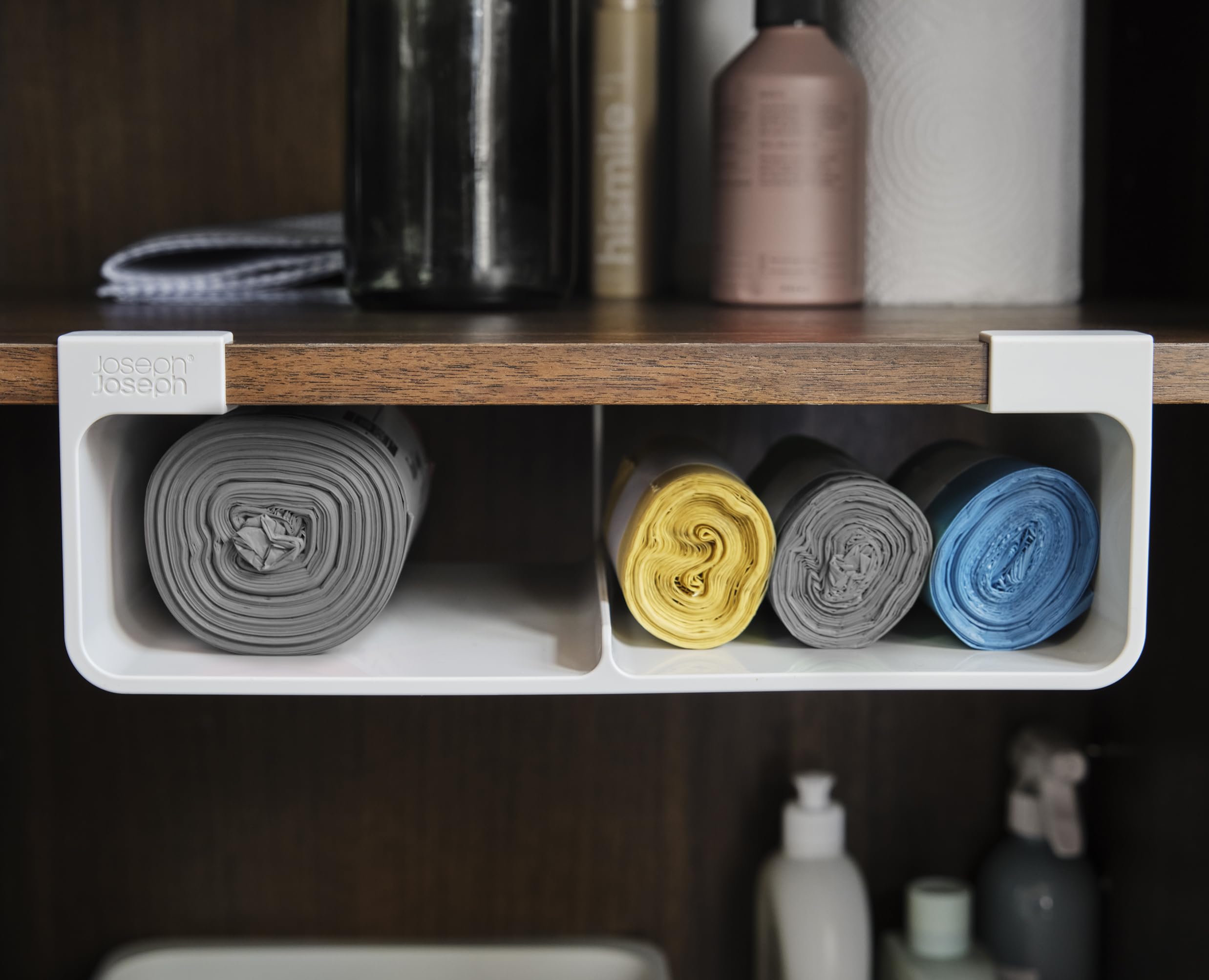 Joseph Joseph CupboardStore Large Under-Shelf Organiser - Space Saving, Recycled Plastic, Tool-Free Install 6