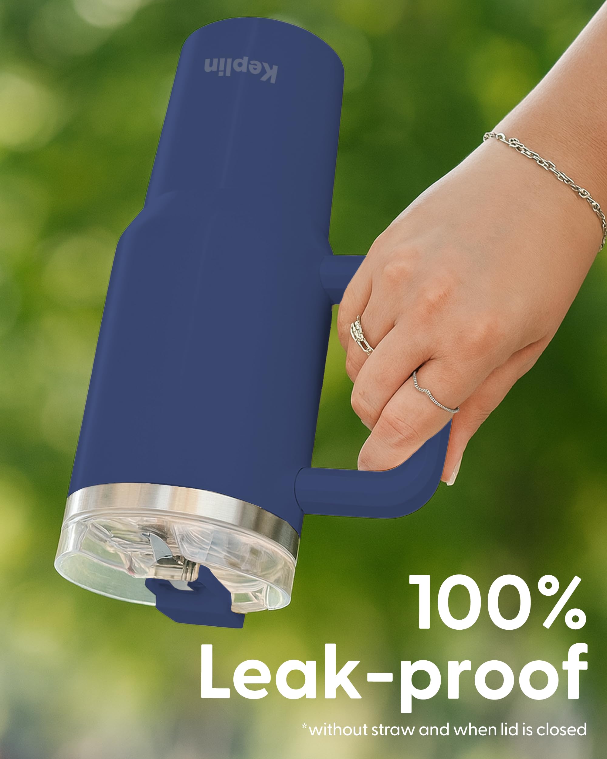KEPLIN 40 oz / 1200 ml Insulated Travel Tumbler – Double Wall Stainless Steel | Navy 5