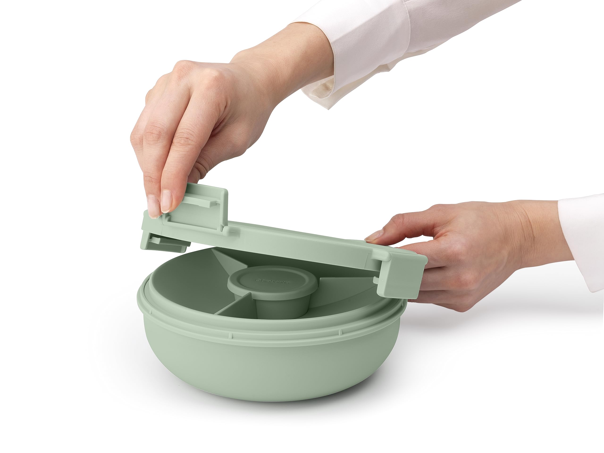 Brabantia Make & Take Salad Bowl - 1.3L Capacity | Leakproof | Jade Green 3
