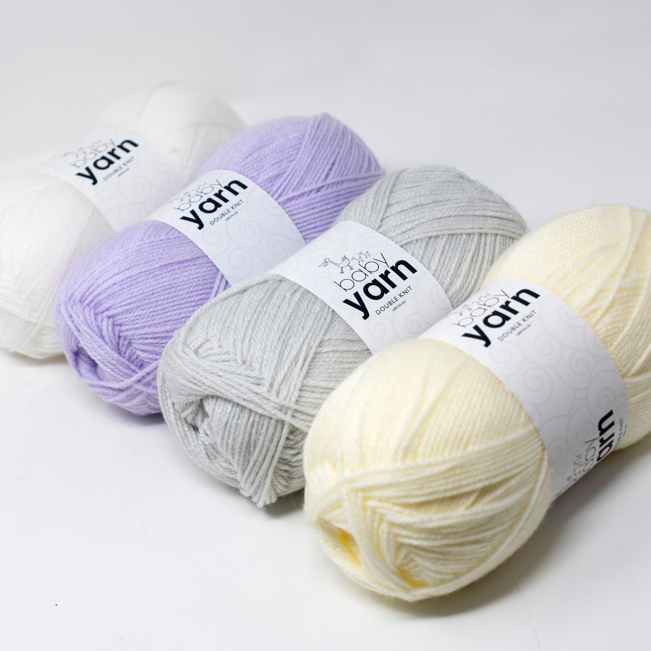 KORBOND Baby Lilac Yarn - 100g Acrylic Wool | Hypoallergenic & Washable 3