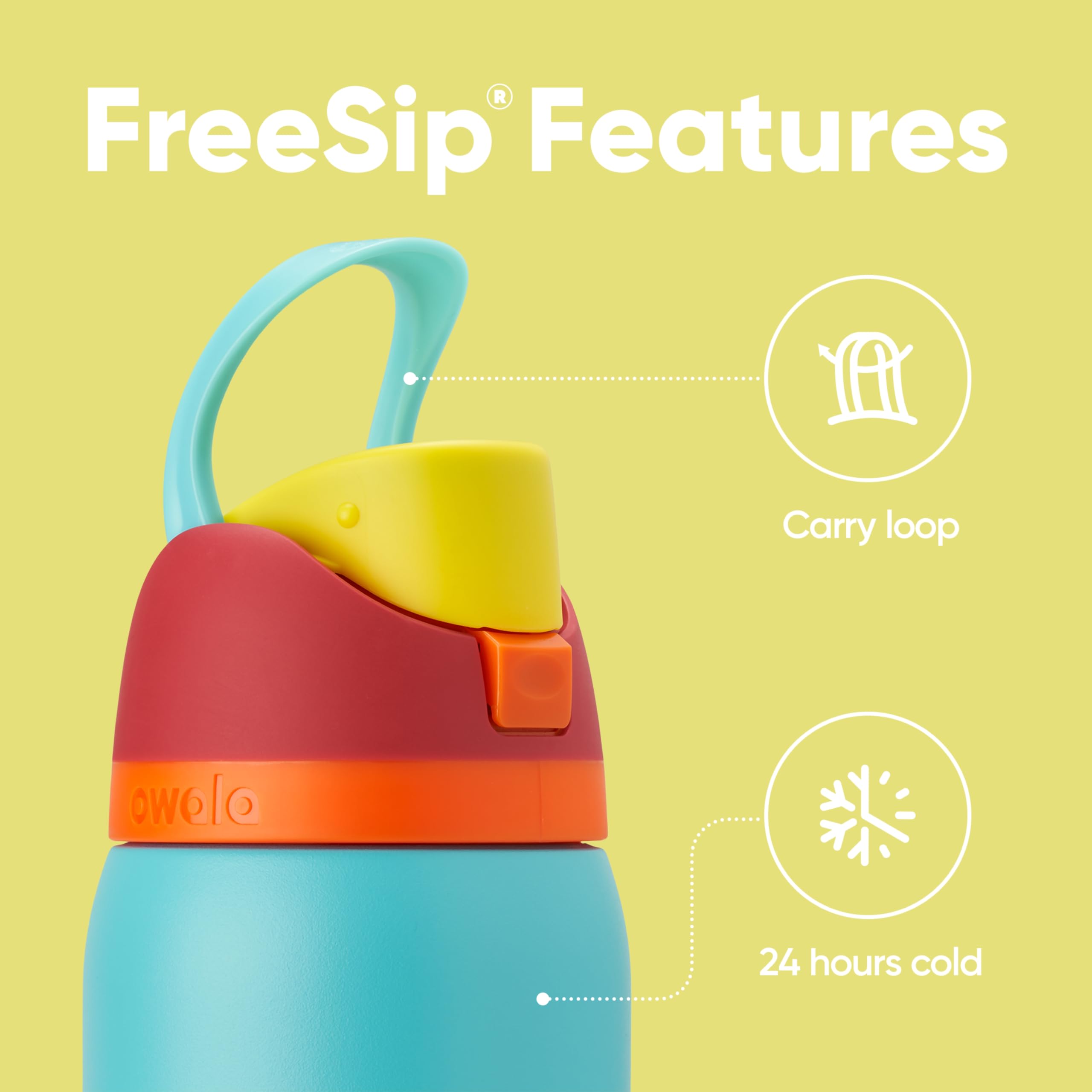 Owala FreeSip Insulated Stainless Steel Water Bottle with Straw, 945ml, Summer Sweetness 4
