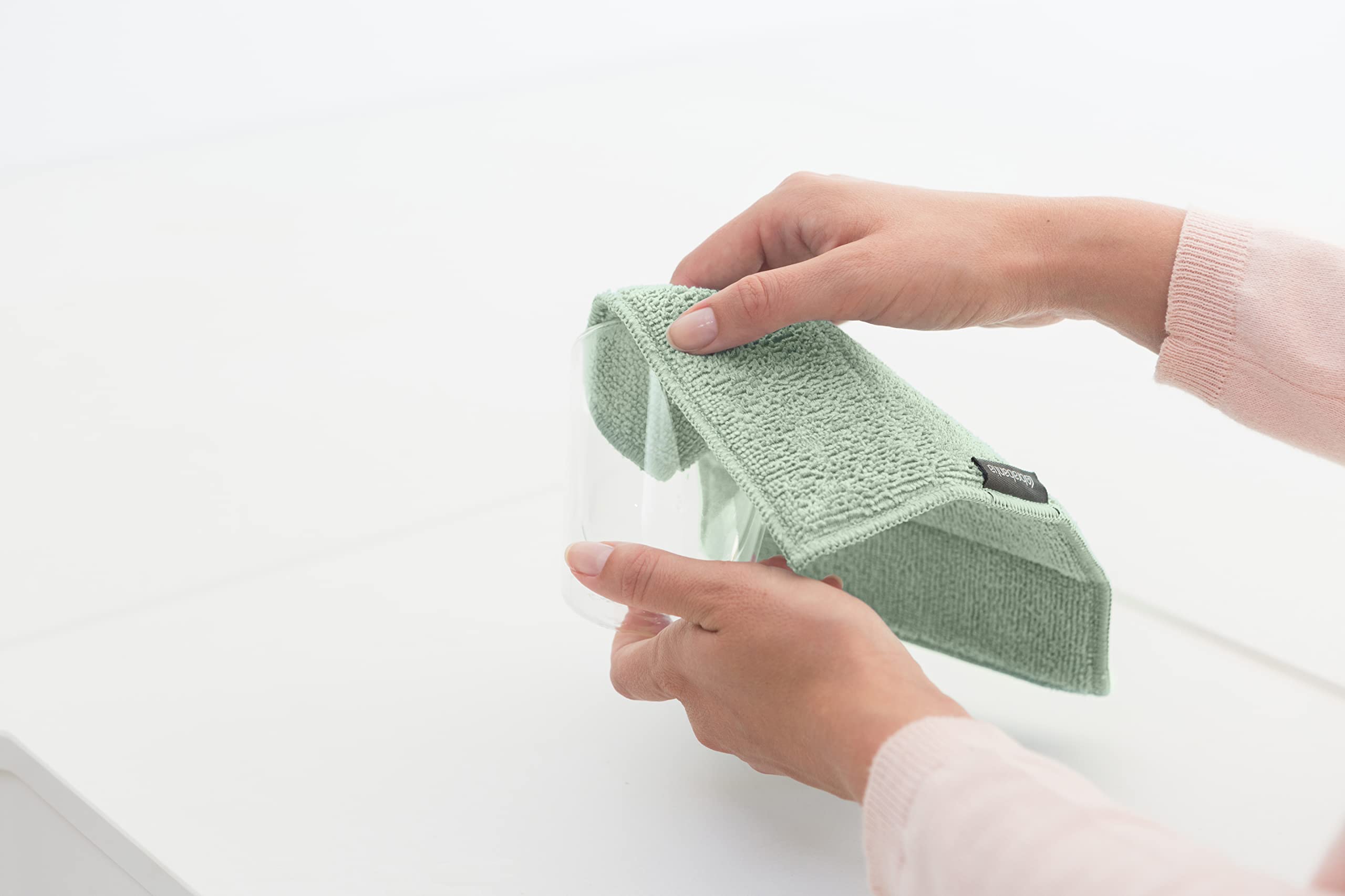 Brabantia Sinkside Microfibre Cleaning Pads - Set of 3 | 16 x 22 cm | Jade Green 4