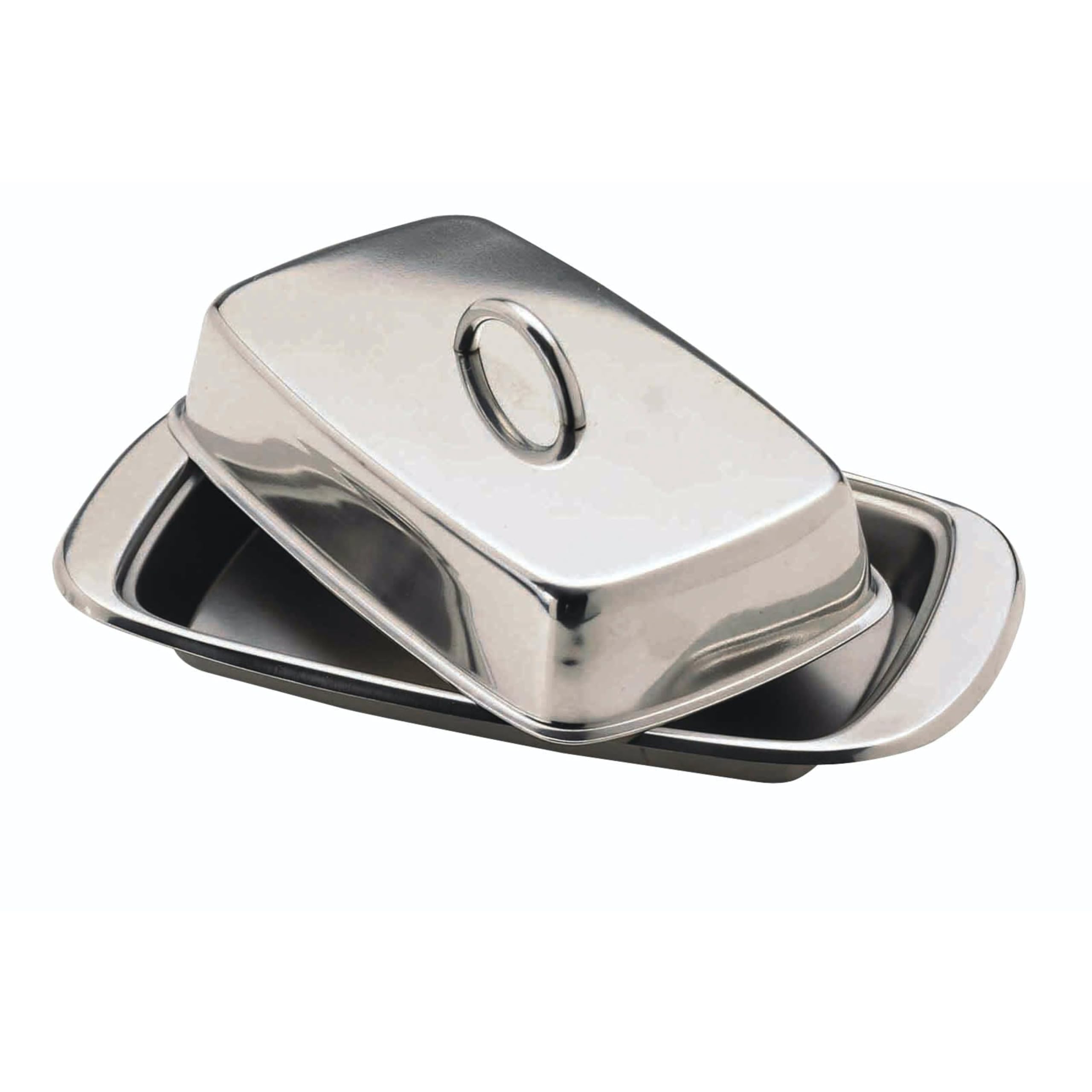 KitchenCraft Stainless Steel Butter Dish with Lid | Rectangular | Silver 5