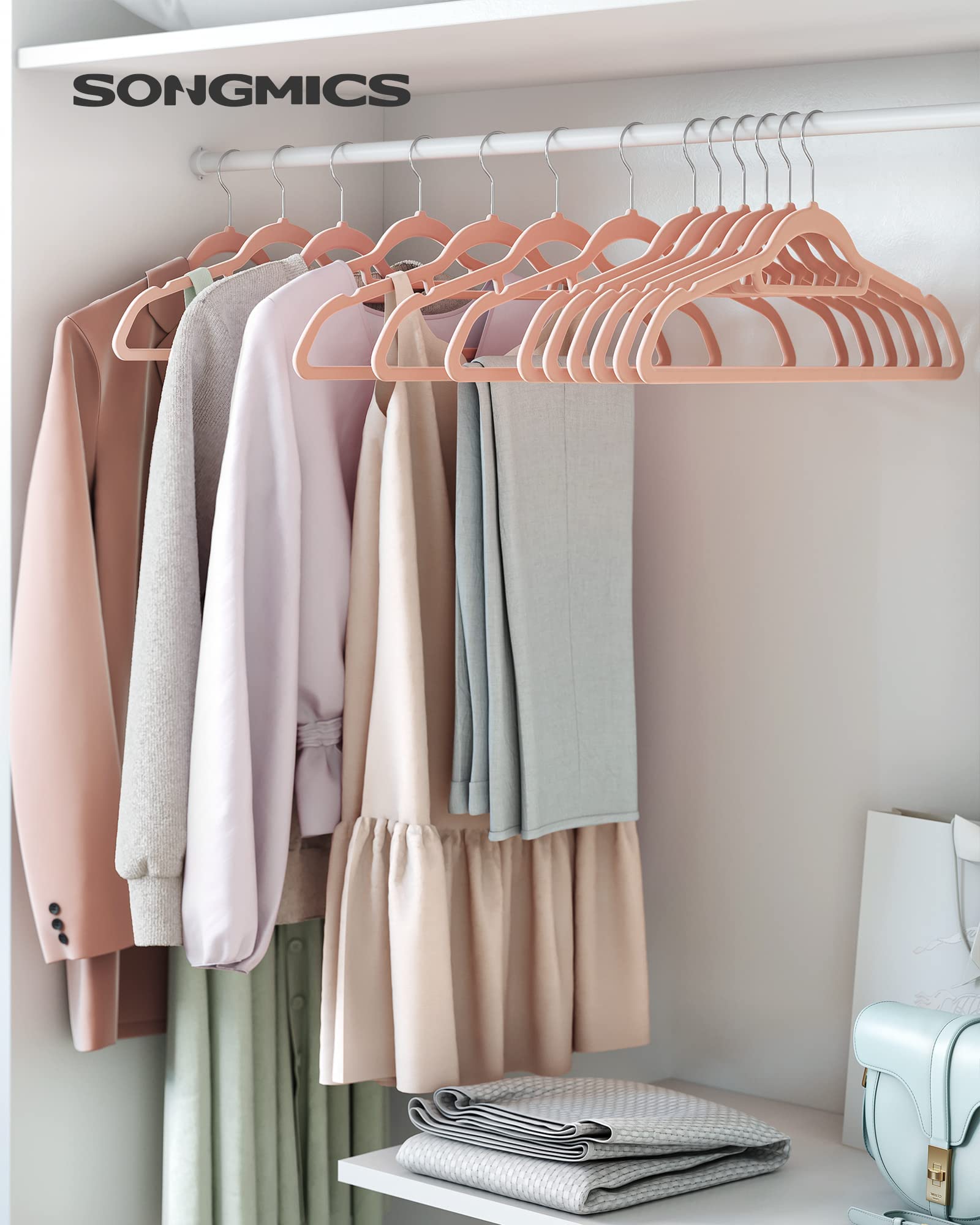 SONGMICS Velvet Hangers - 50 Pack Non-Slip Space Saving Hangers | 0.6cm Slim | 5kg Capacity 2