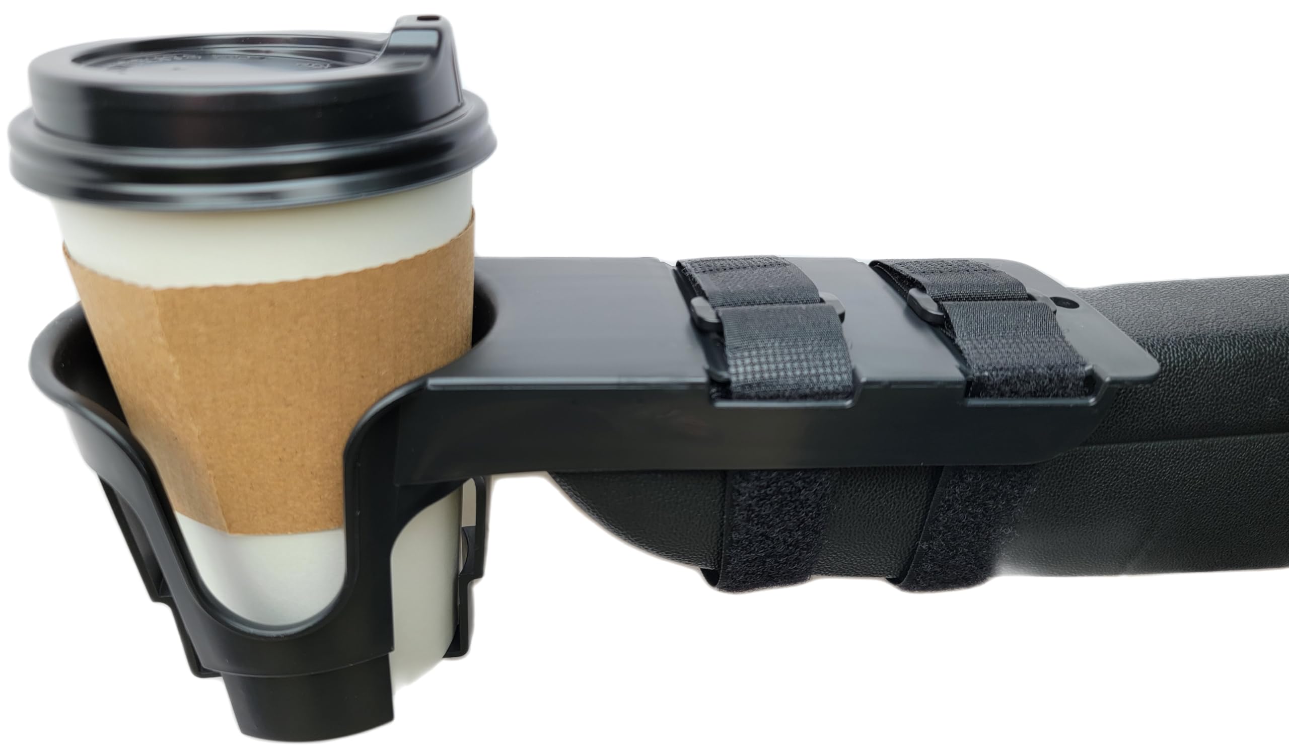 The Nearly Universal OH Cup Holder - Universal Fit for Armrests | Black Plastic | Removable 1