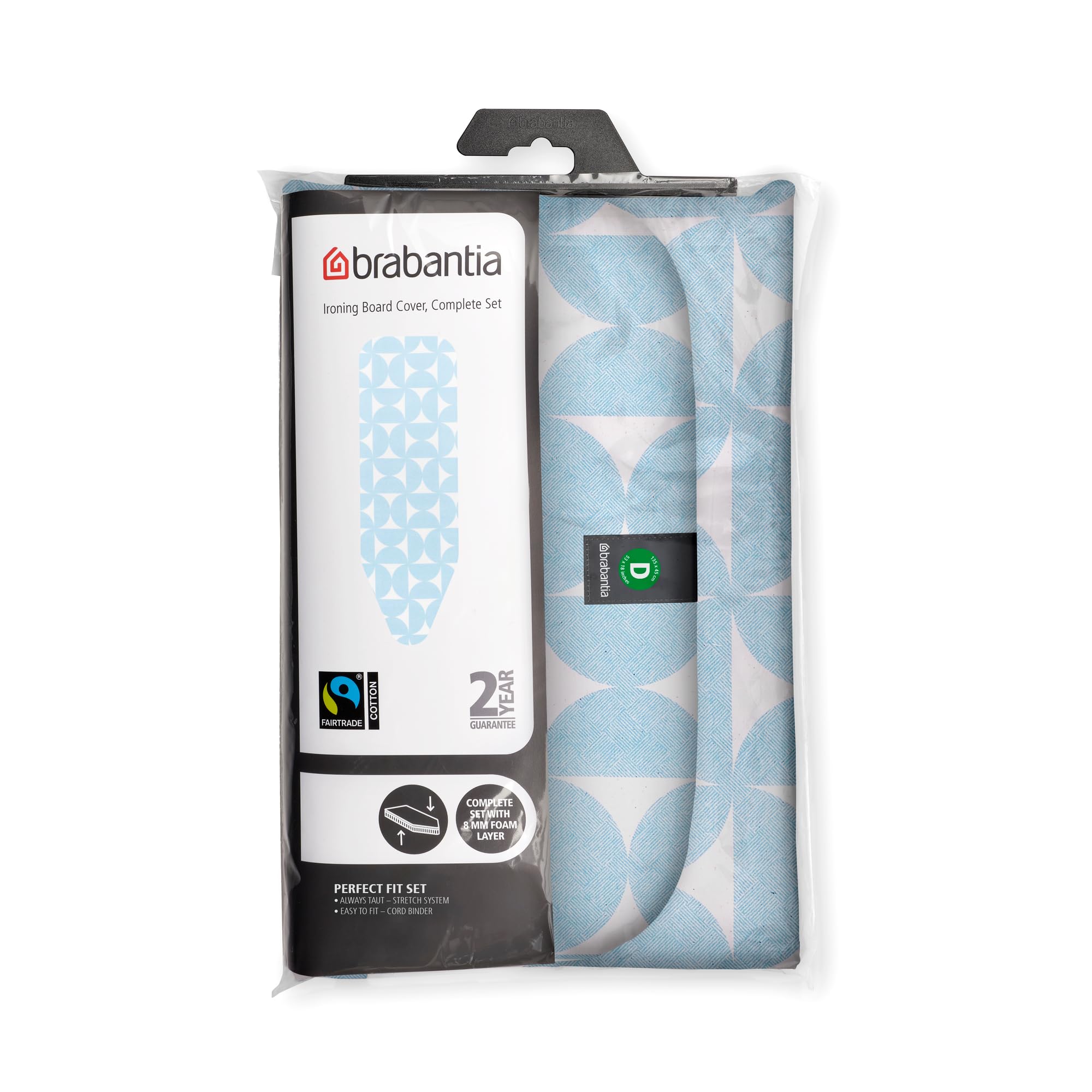 Brabantia Ironing Board Cover D - 100% Fairtrade Cotton | 8mm Foam Padding 2