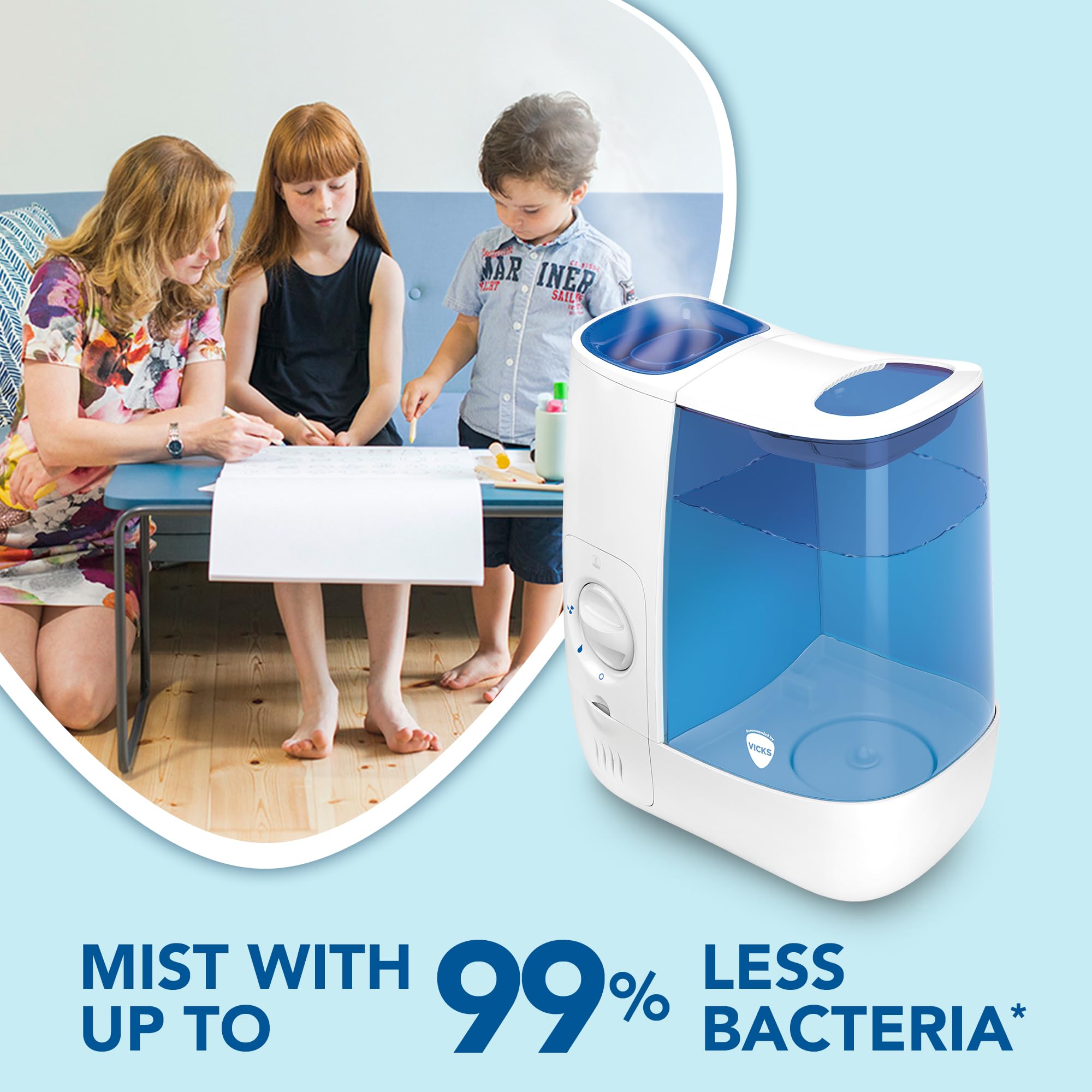Vicks Warm Mist Humidifier - 3.8L Tank | Up to 24 Hr Runtime | Rooms up to 37m² | VH845E1 3