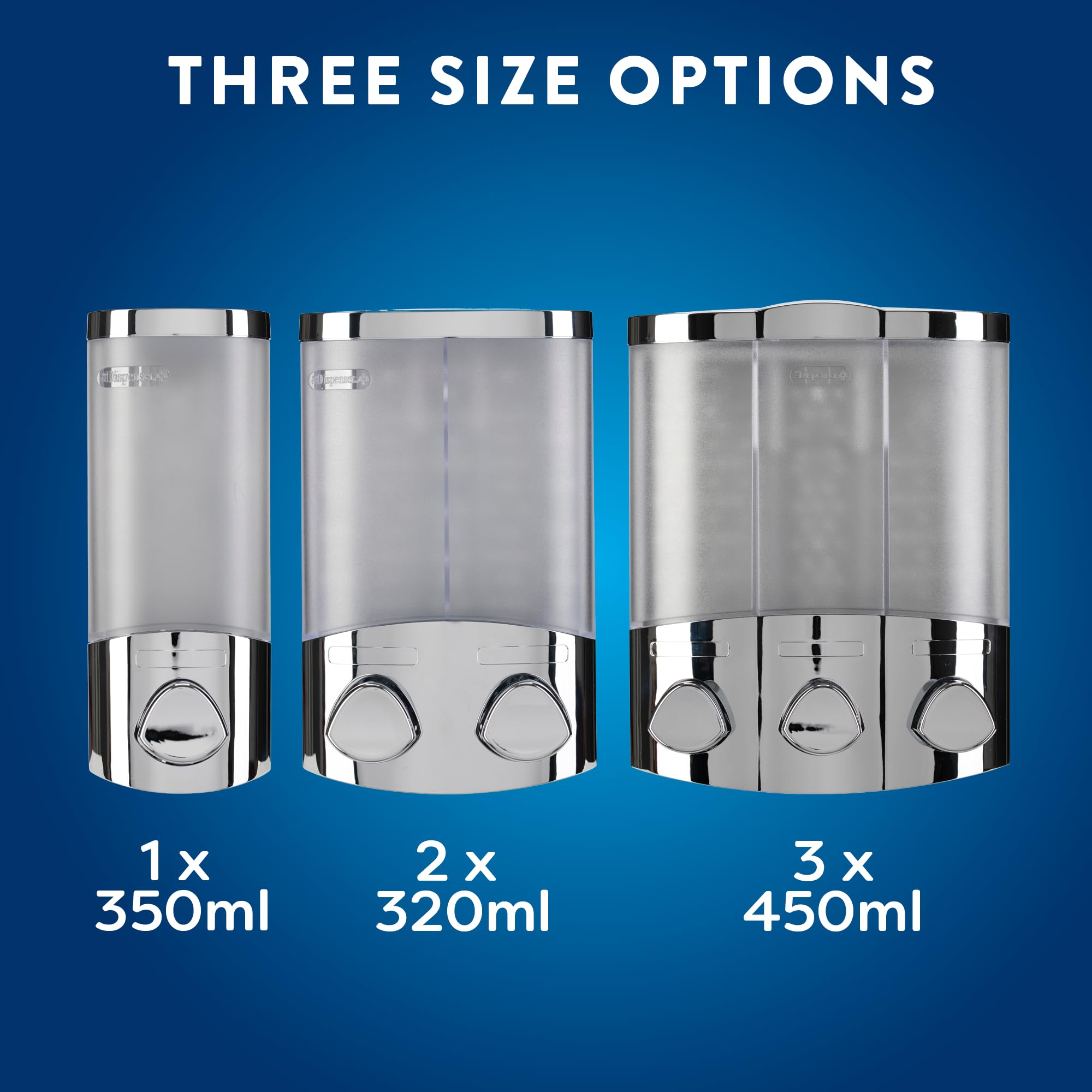 Croydex Euro Uno Soap Dispenser - Chrome Finish | Corner or Flat Mount | Plastic 5
