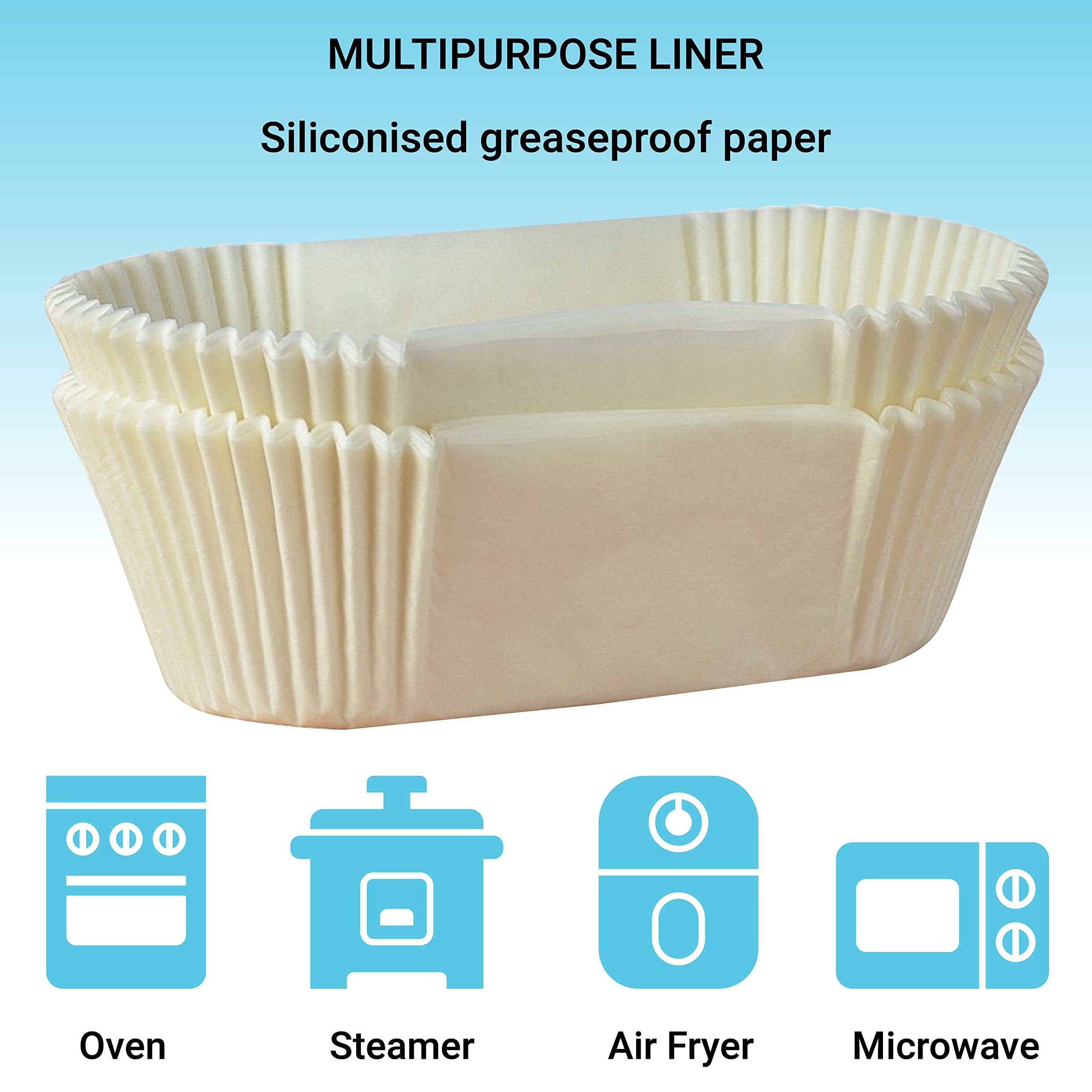 Doric 1lb Loaf Tin Liners - 40 Pack Non-Stick Siliconised Greaseproof Paper for Ovens & Air Fryers 2
