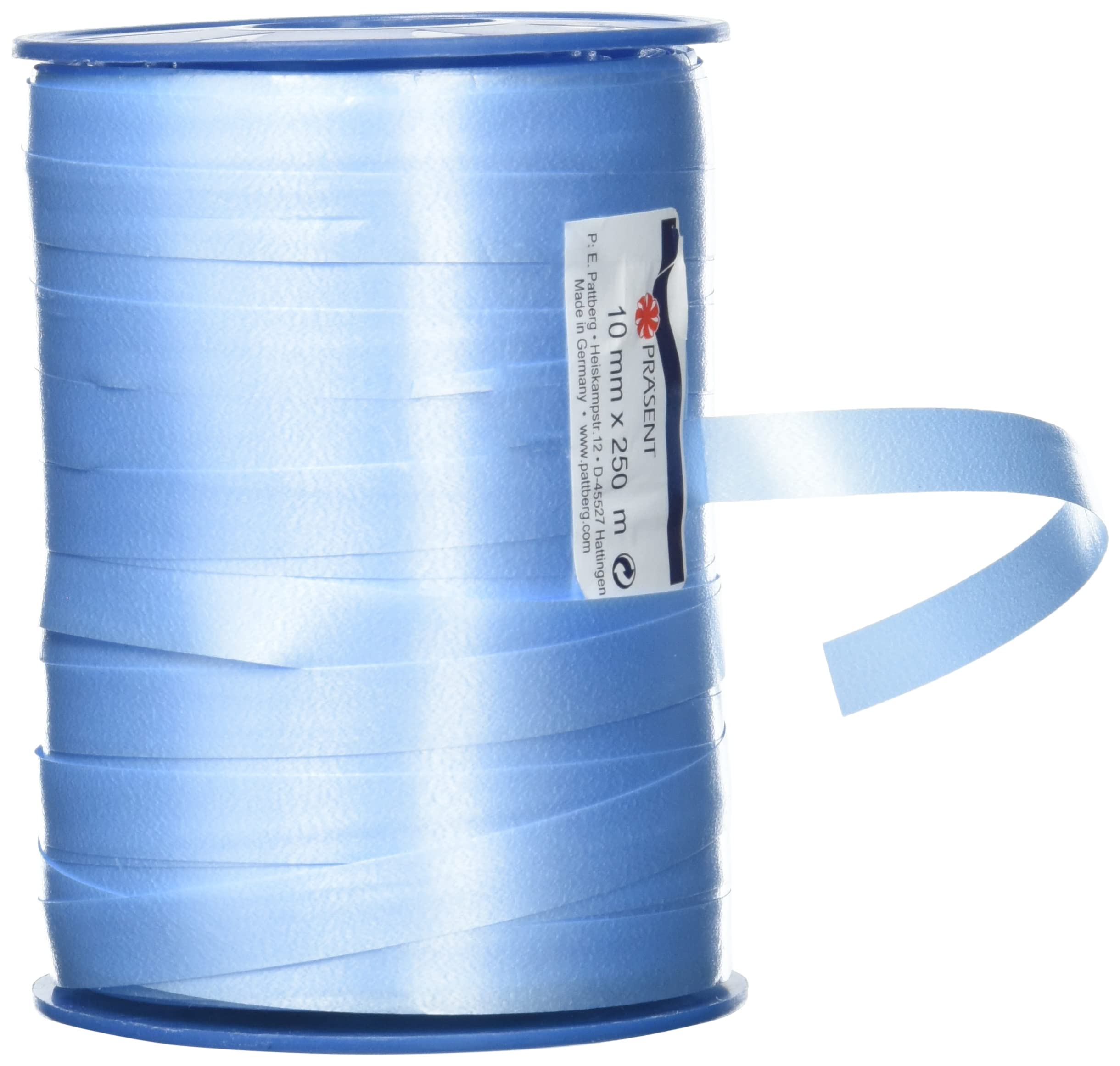 PRÄSENT Curling Ribbon America - Light Blue Gift Wrapping Ribbon | 10mm x 250m | Recycled Material 3