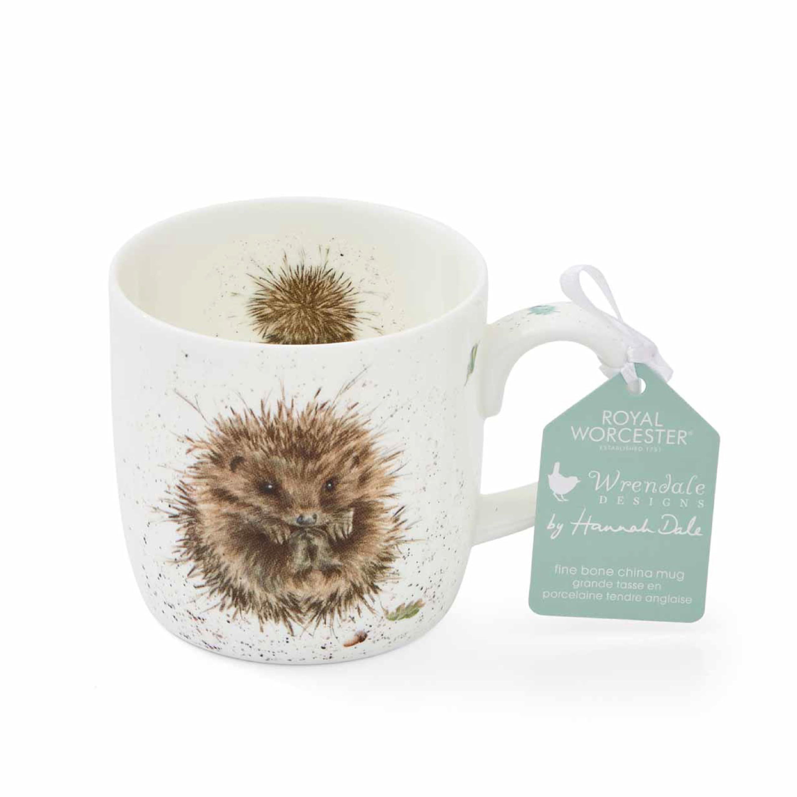 Royal Worcester Wrendale Designs Awakening Hedgehog Single Coffee Mug | Fine Bone China | 310ml 1