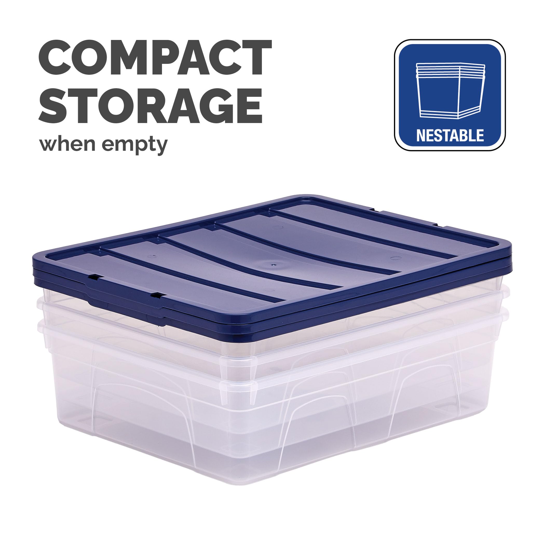 BANKERS BOX 12L Plastic Storage Box 3-Pack | Stackable & Nesting | BPA-Free Lids 5