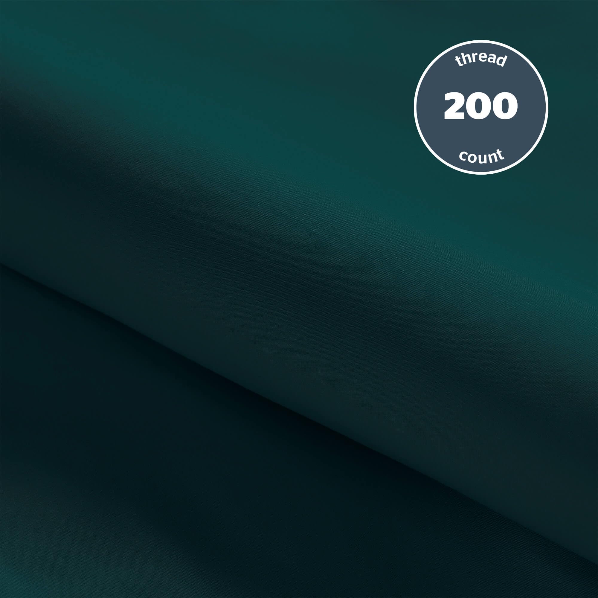 Silentnight Pure Cotton Duvet Set - 200 Thread Count Percale | King Size | Teal 7
