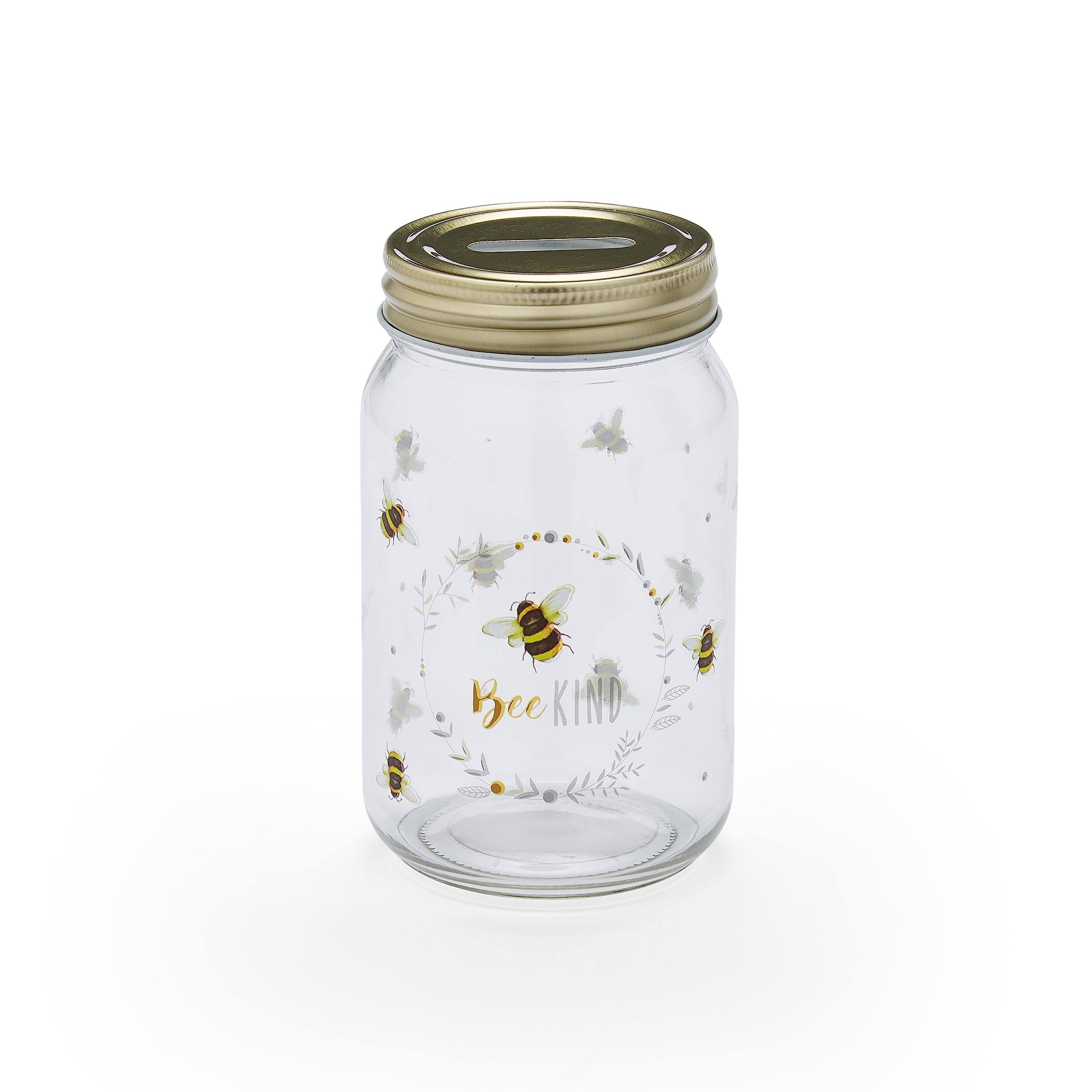 Cooksmart Money Jar for Saving Cash or Coins | Plastic | Bumble Bees Design 1