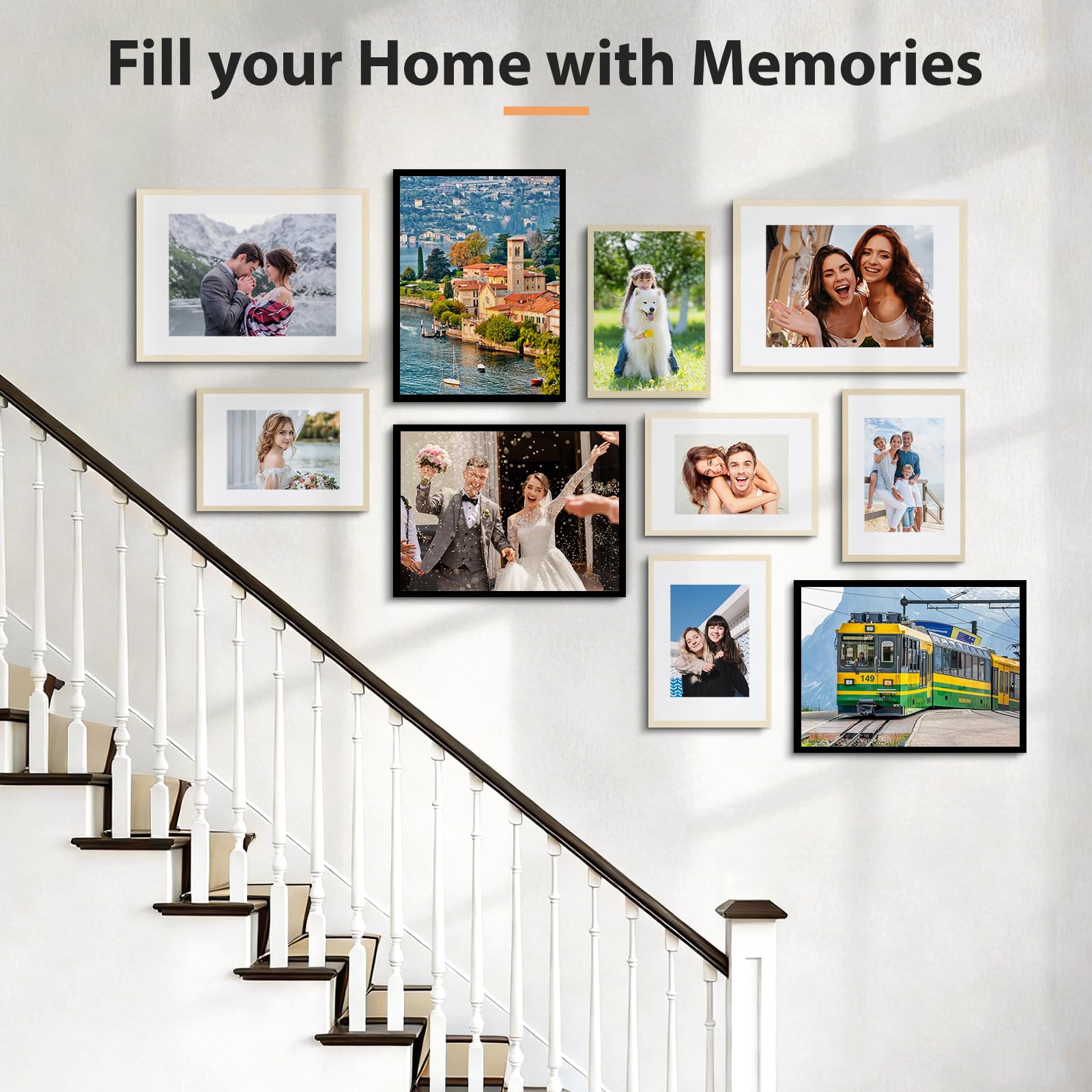Alyvisun A4 Picture Frames (4 Pack) - Wood Grain Finish | Dual Display Sizes | Easy Installation 10