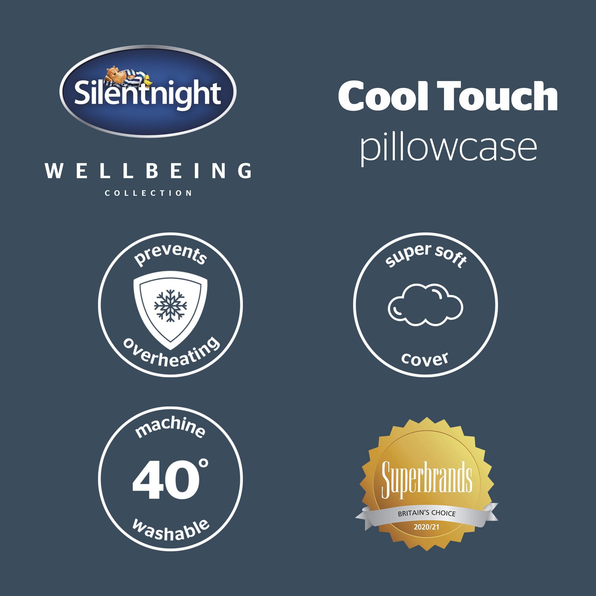 Silentnight Cool Touch Pillowcase - Cooling Temperature Control | Super Soft Nylon | White 7