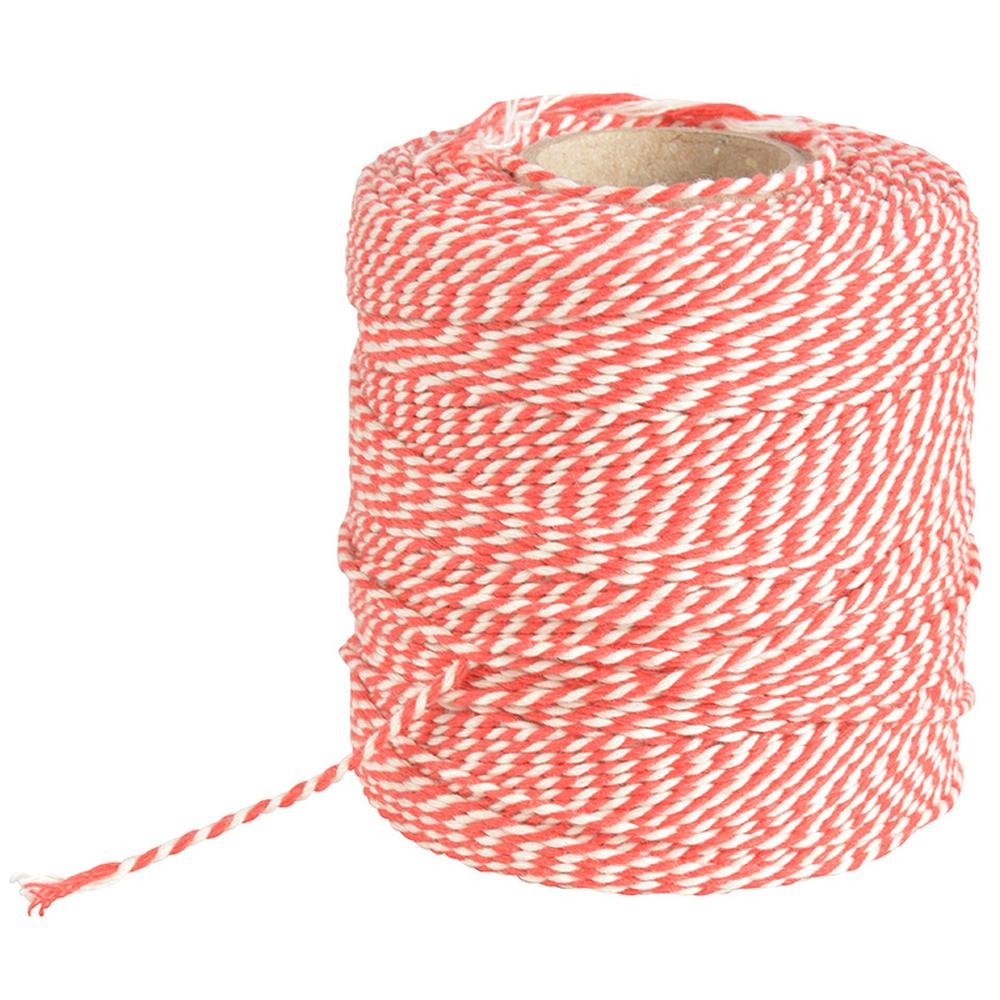 Esschert's Design Cooking Yarn - Red/White Striped Cotton String | 100 Meters | Model C2058 2