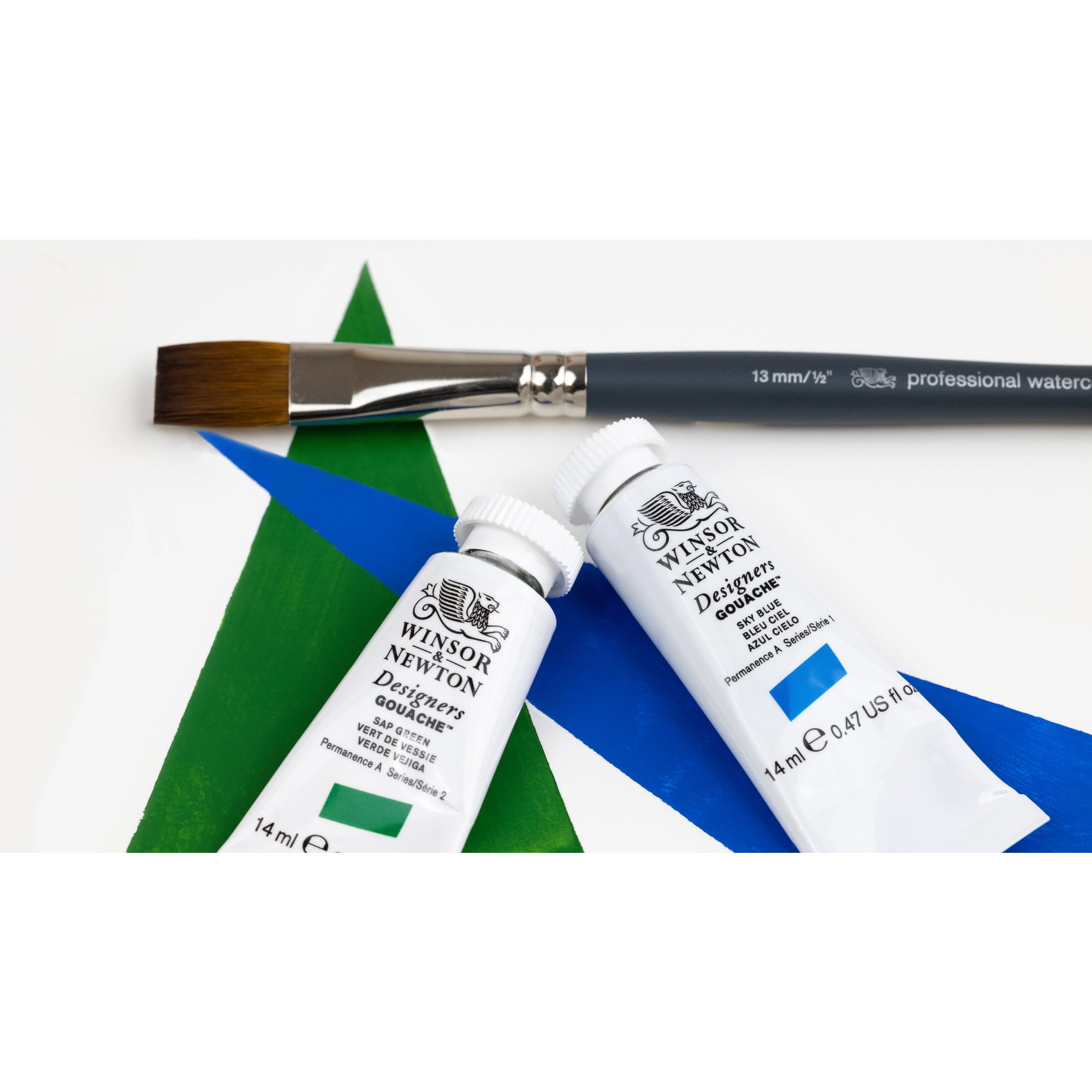 Winsor & Newton Designers Gouache Primary Colour Paint Set - Opaque Matt Finish | 6 x 14 ml Tubes 3