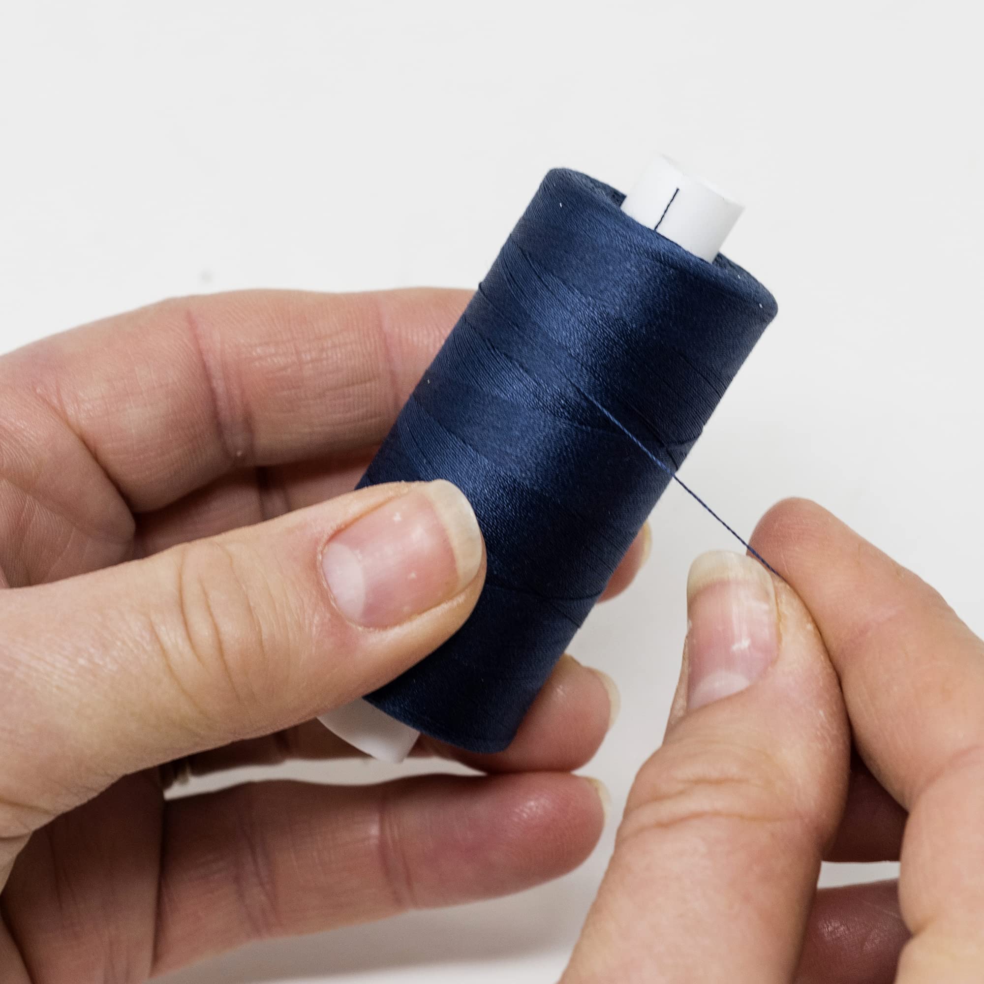 KORBOND Sewing Thread - 1000m Polyester Coated Navy Thread for Machine & Hand Stitching 4