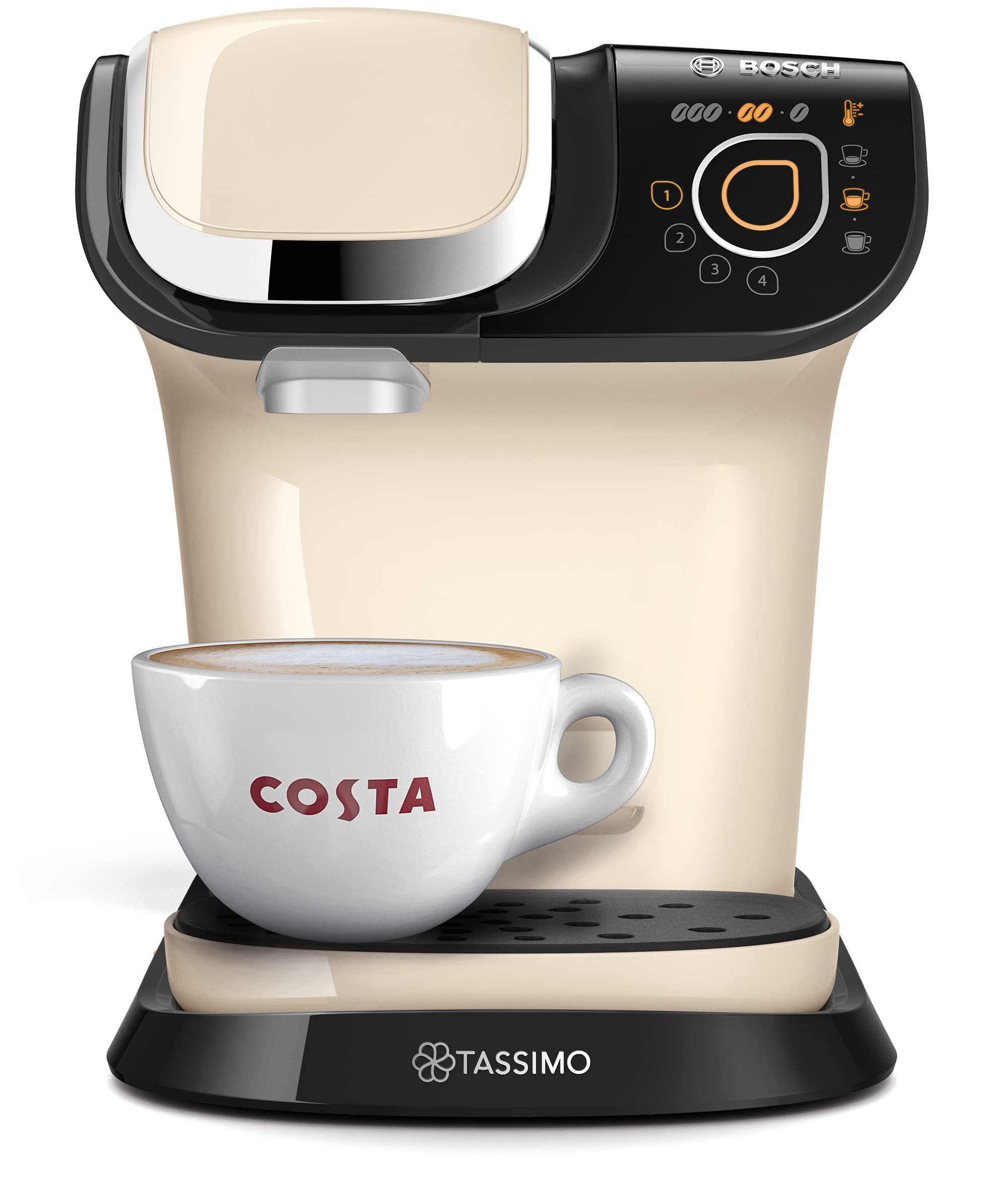 Tassimo by Bosch My Way 2 TAS6507GB Coffee Machine - 1500W, 1.3L Tank, Cream