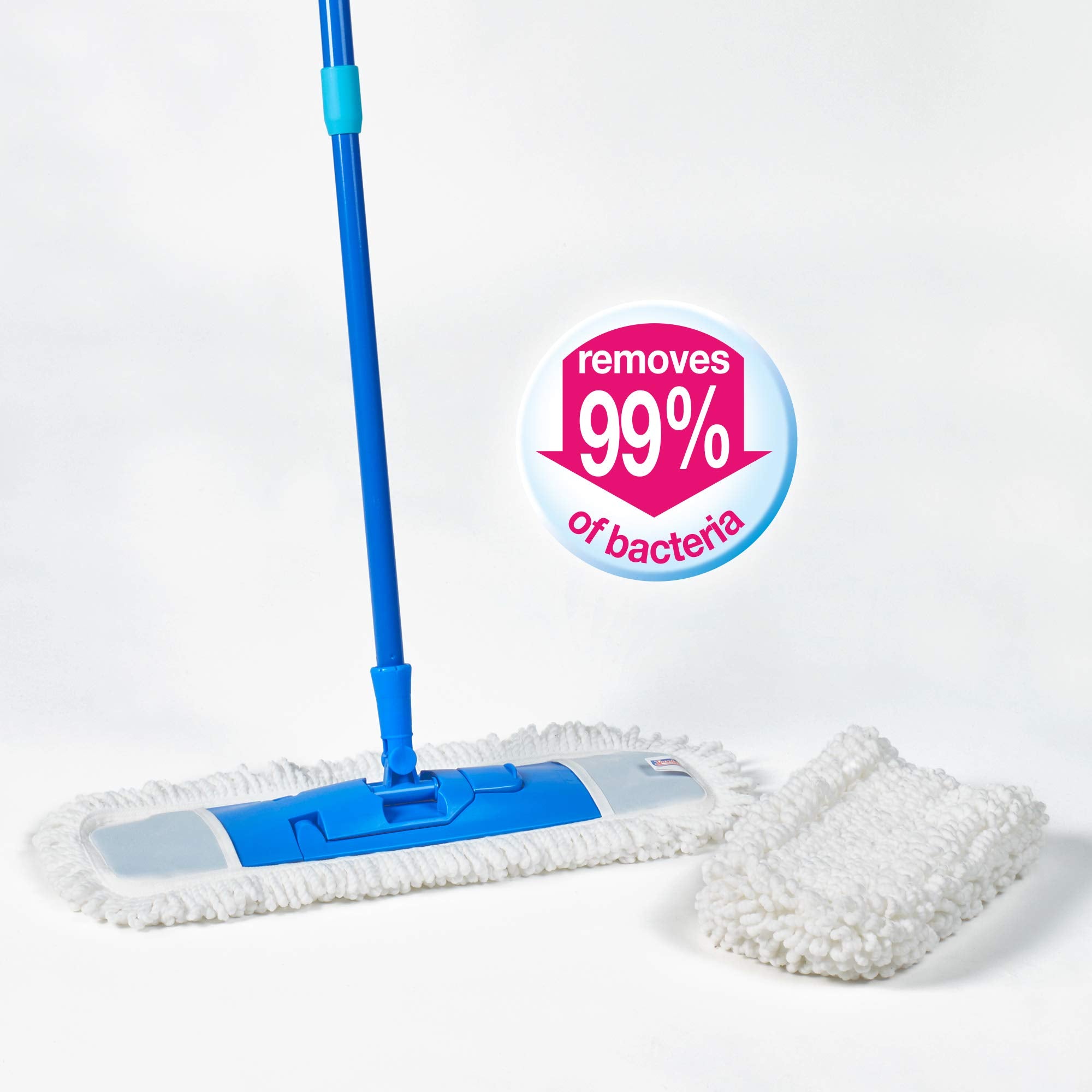 Spontex Extra Flat Mop Refill - Ultra Large Microfibre Head | Removes 99% Bacteria | Machine Washable 2