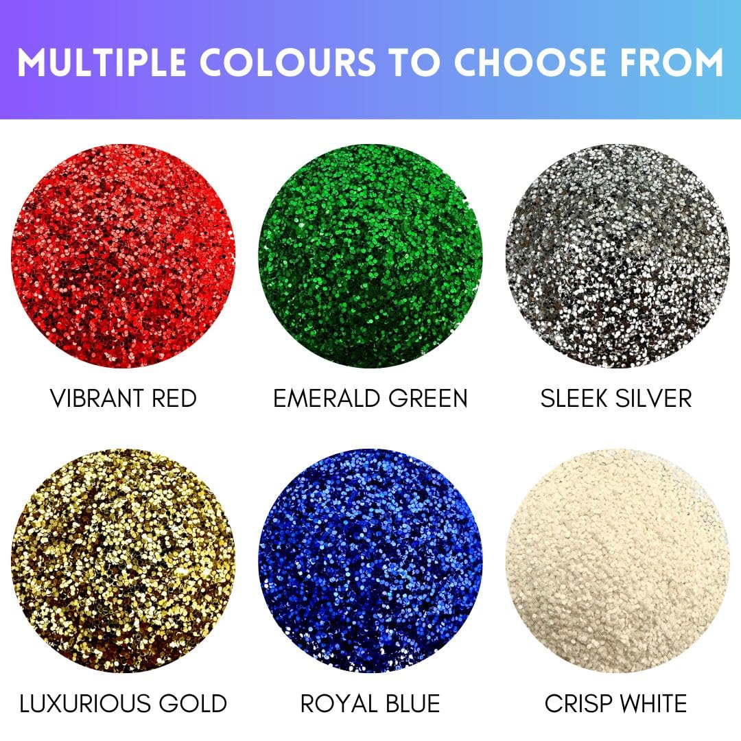 Palm Safe Gold Chunky Glitter - 500g Shaker Jar for Resin & Crafts | Non-Toxic PVC 8