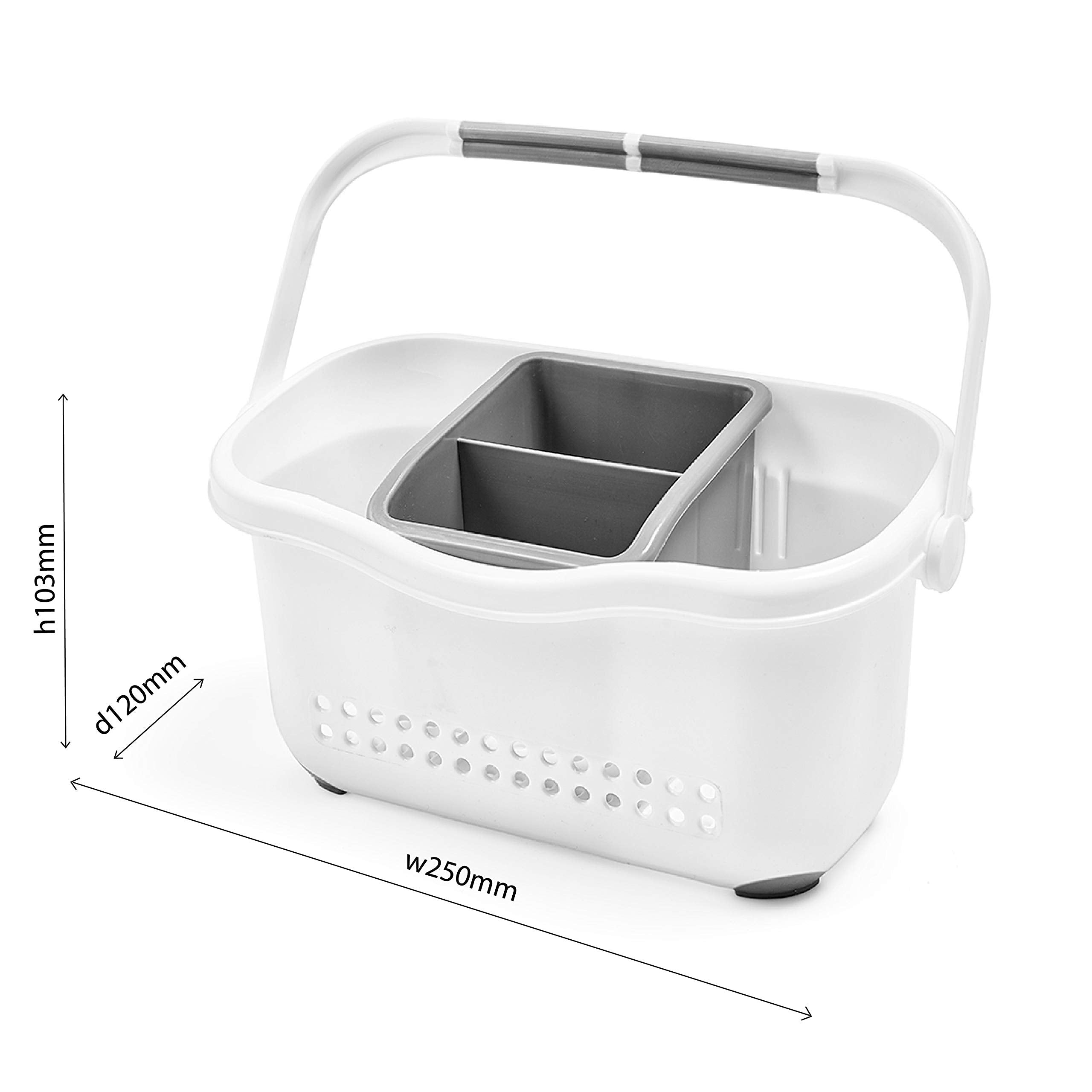 Addis Sink Caddy 516436 - Utensil Organization & Drainage | Black/Grey Plastic 6