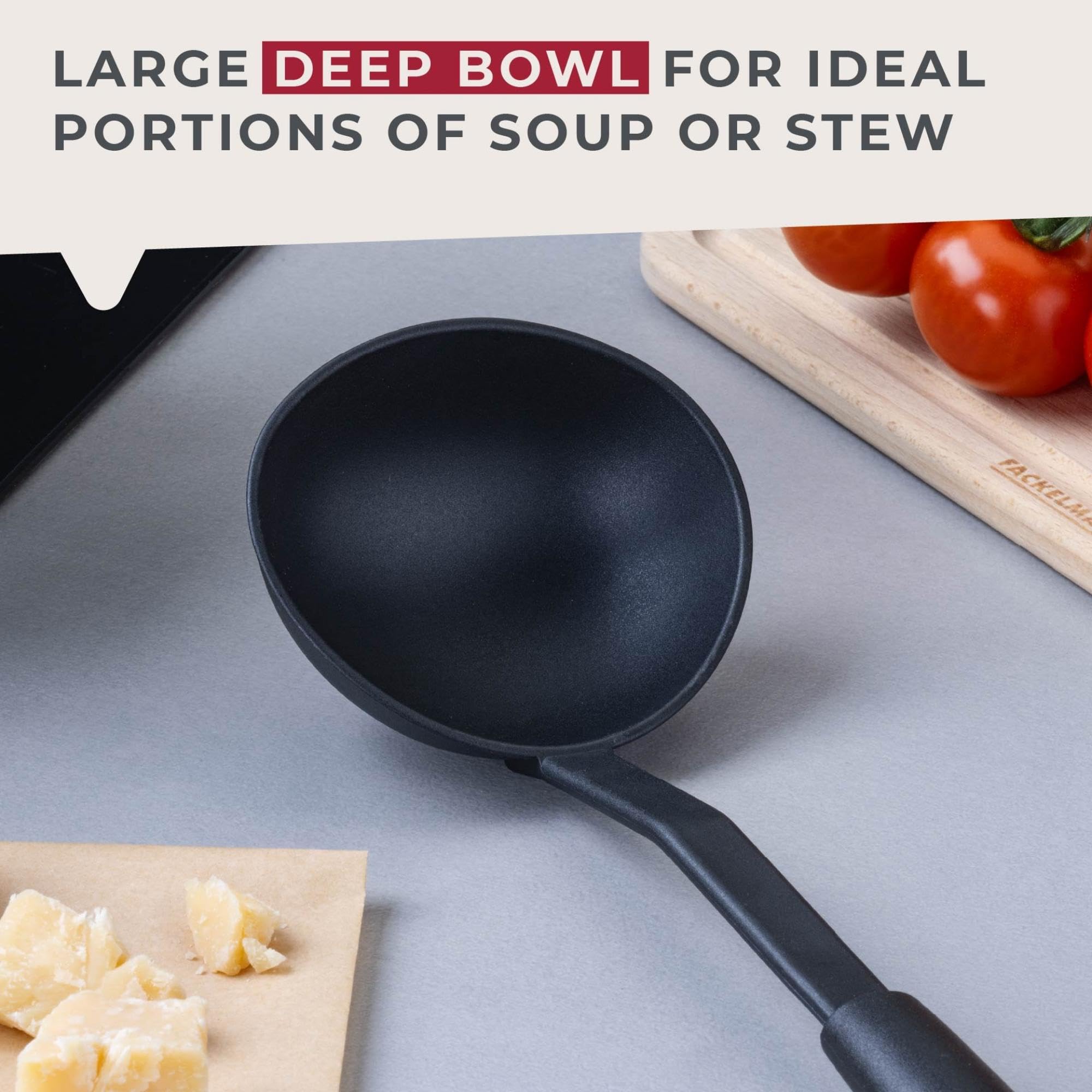 Fackelmann INITIAL Soup Ladle - Non-Stick Plastic, Heat-Resistant Up To 200°C, 33cm Length 3