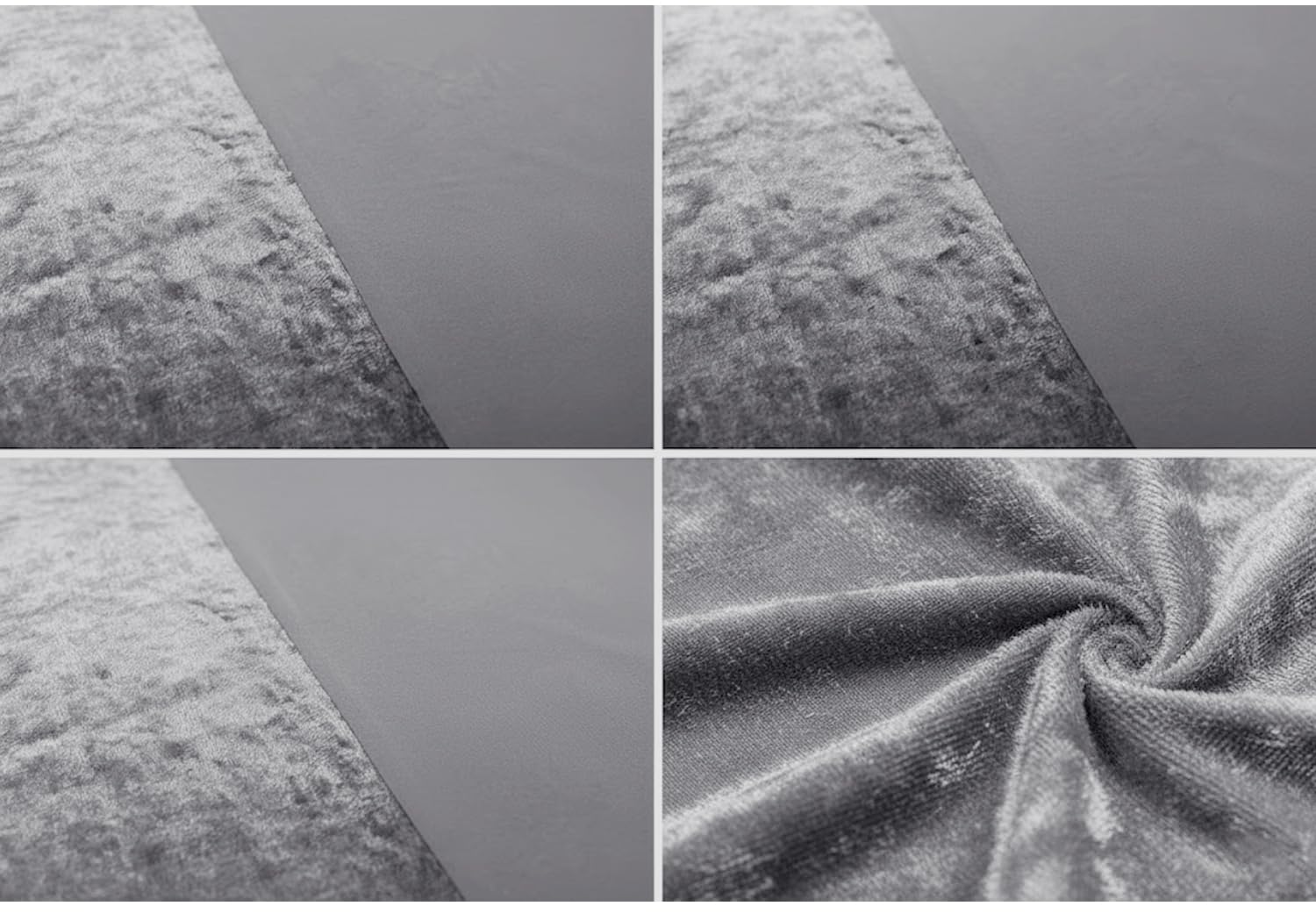Casabella Luxury Crushed Velvet Panel Band Duvet Cover Set | King Size | Silver 7