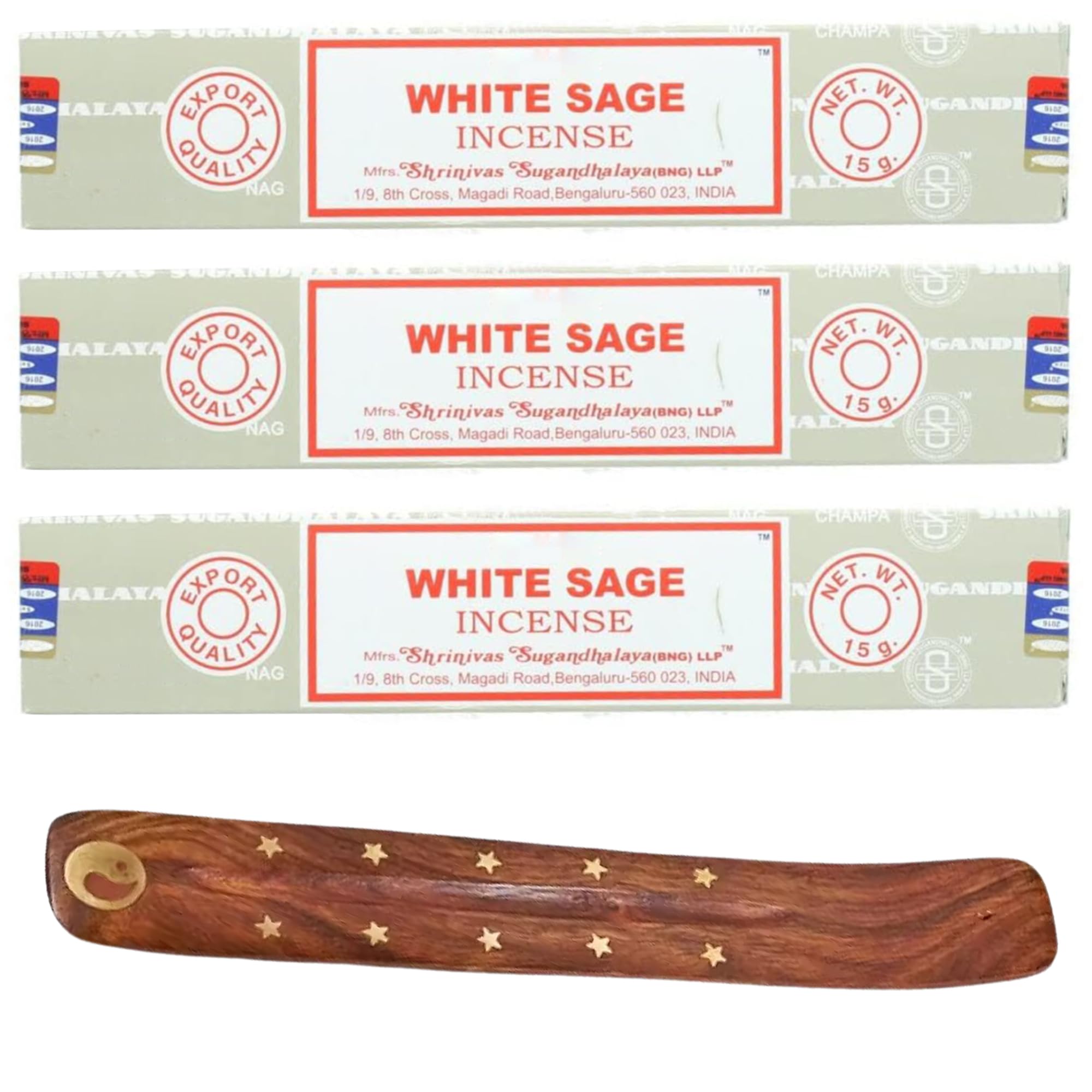 1ABOVE White Sage Incense Sticks (3x15g) with Holder | Promotes Relaxation & Meditation