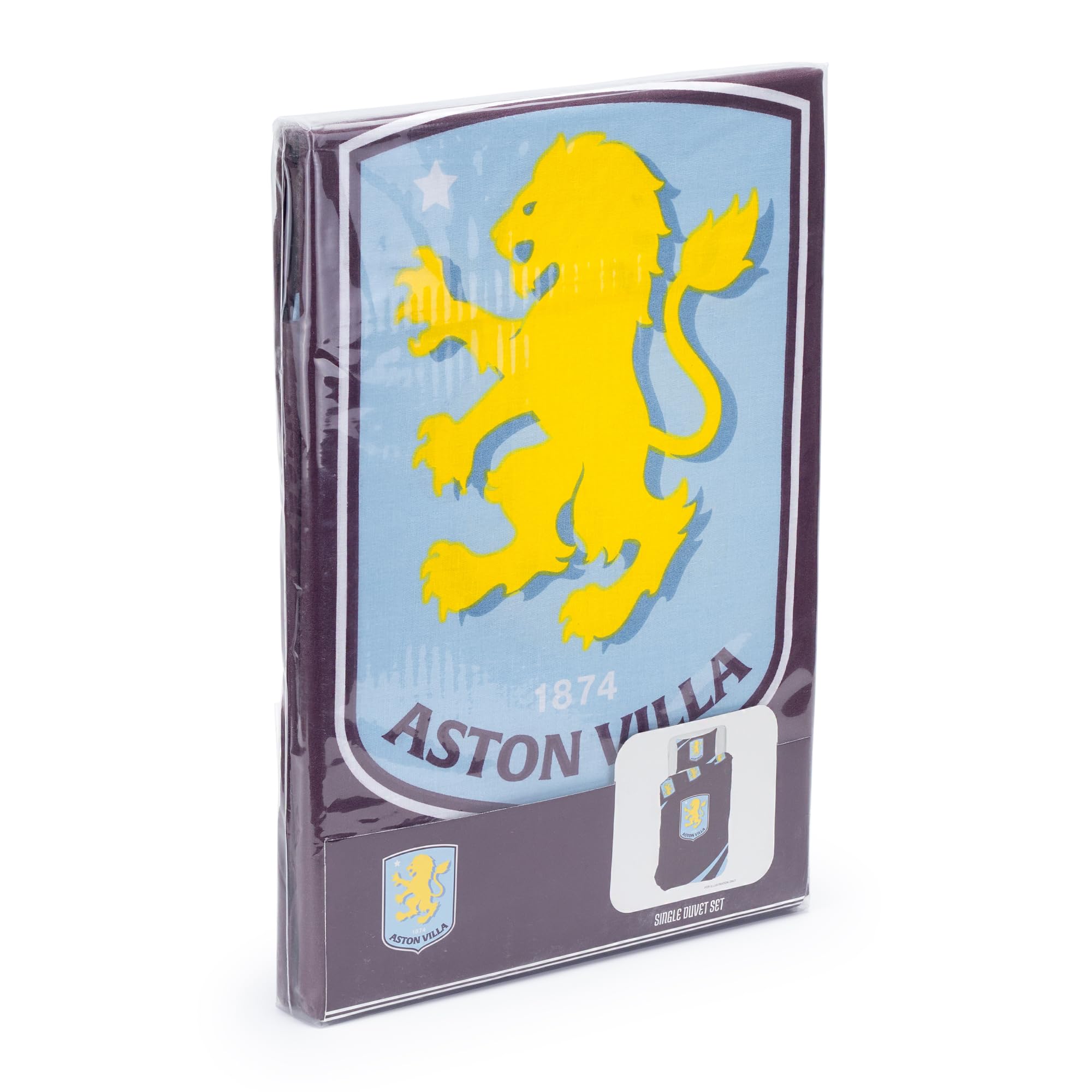 The Gift Scholars Aston Villa FC Single Duvet Cover Set | Reversible Polycotton | 135x200cm 5