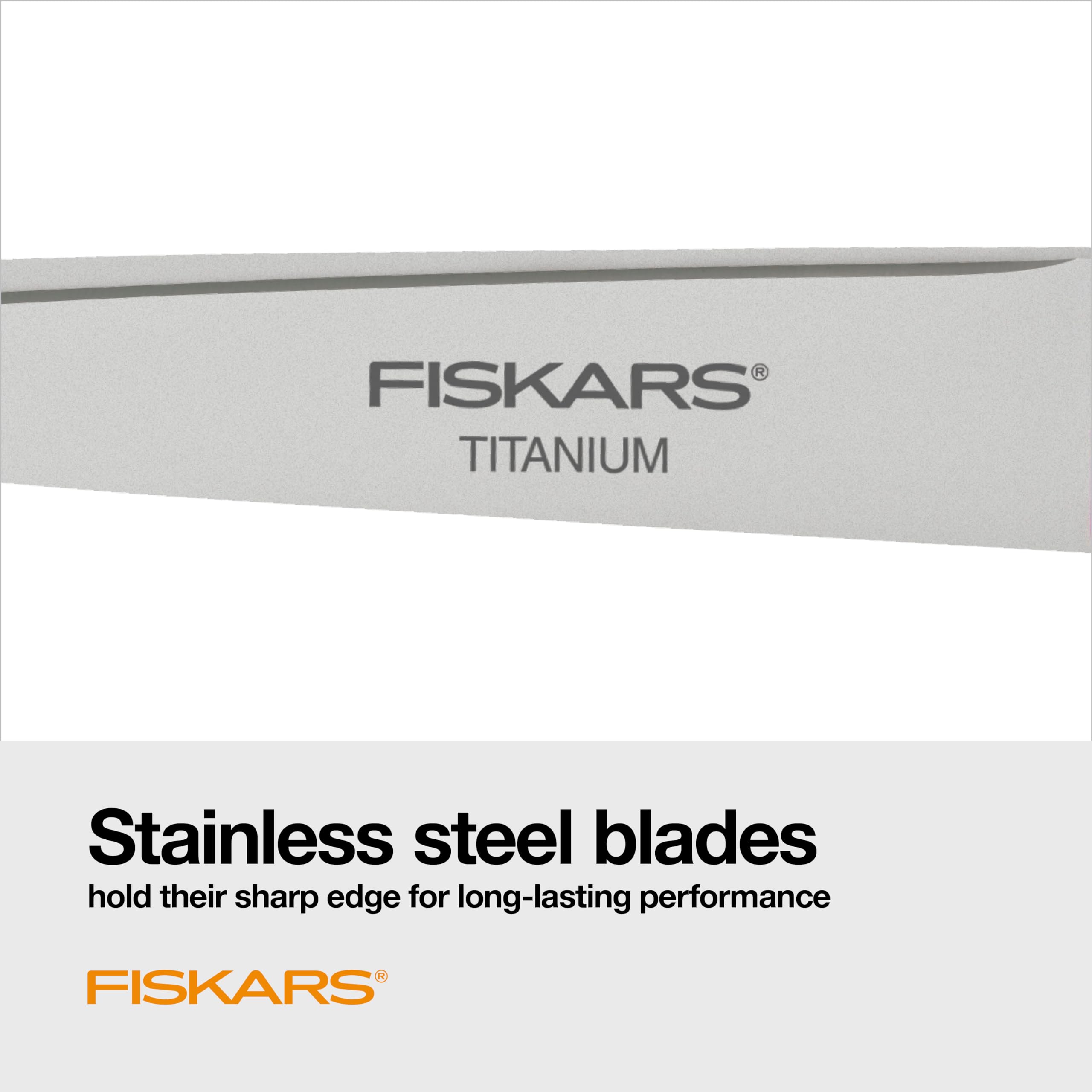 Fiskars SoftGrip Titanium Scissors - 8 Inch Straight Handle All Purpose Cutting Tool | 3-Pack 4